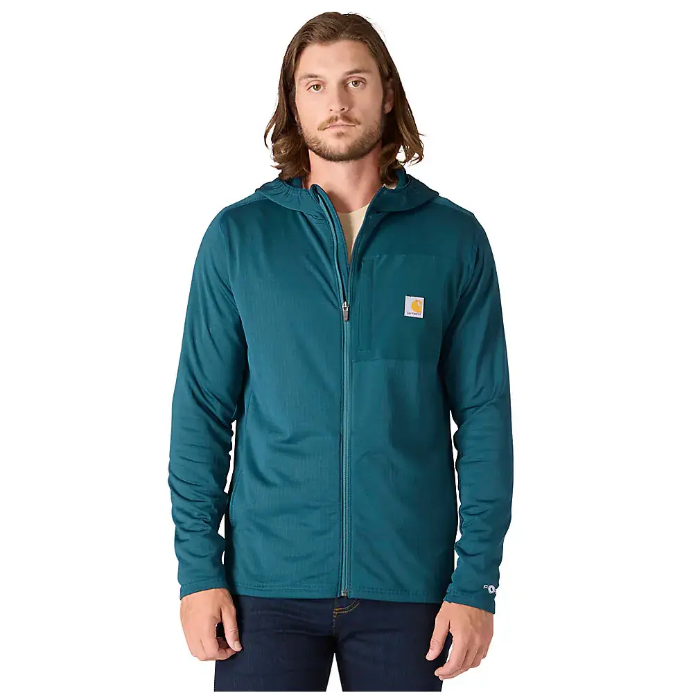 Carhartt Force Relaxed Fit Full-Zip Long-Sleeve Hooded Fleece-Lined Shirt Men's 1