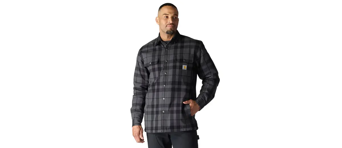 Carhartt Relaxed Fit Flannel Sherpa-Lined Shirt Jacket Men's 3