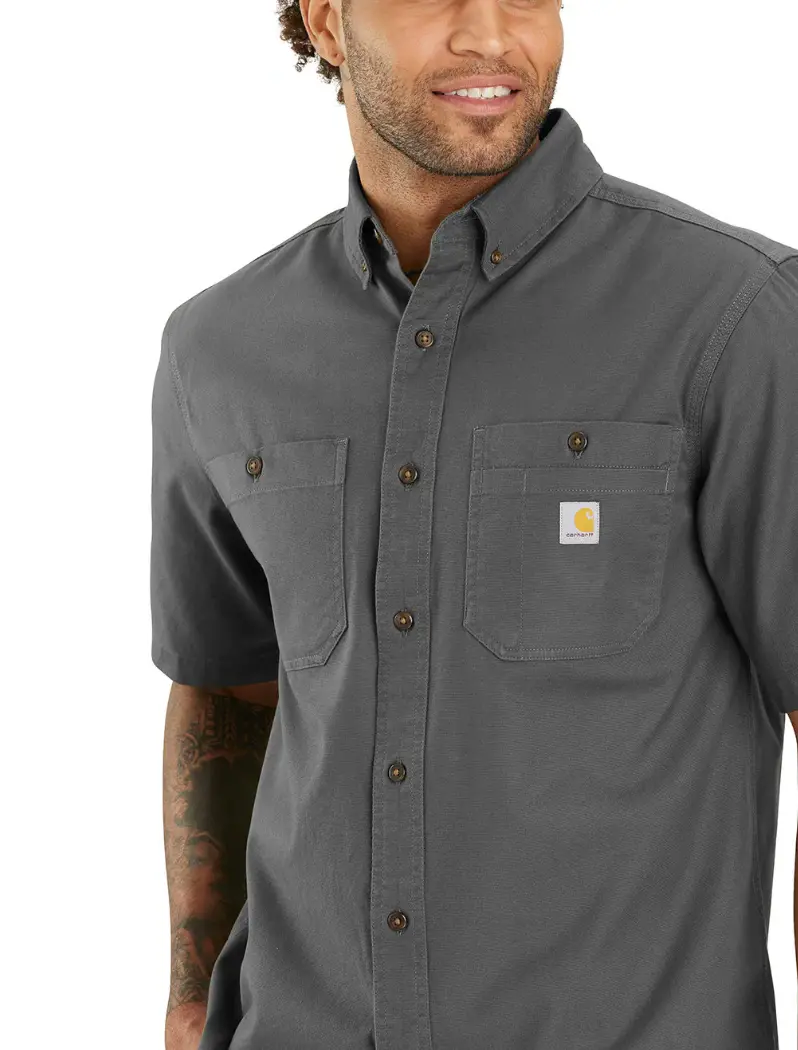 Carhartt Rugged Flex Relaxed Fit Midweight Canvas Short-Sleeve Shirt Men's 1