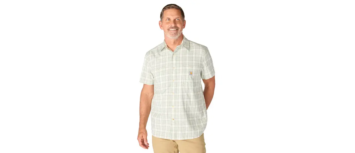 Carhartt Men's Bozeman Relaxed-Fit Plaid Short-Sleeve Shirt
