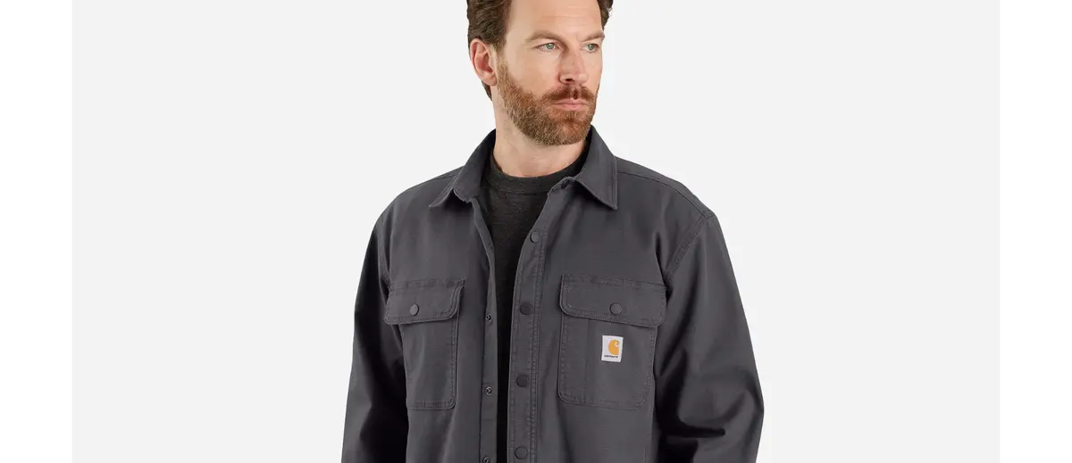 Carhartt Rugged Flex Relaxed Fit Canvas Fleece-Lined Shirt Jacket Men's 1