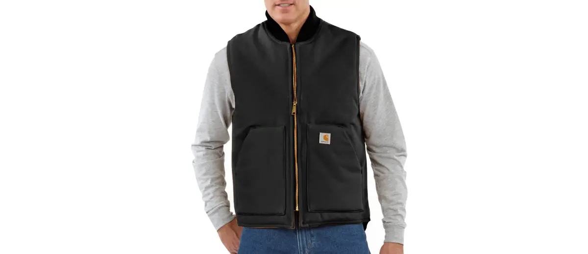 Carhartt Relaxed Fit Firm Duck Insulated Rib Collar Vest Men's 1
