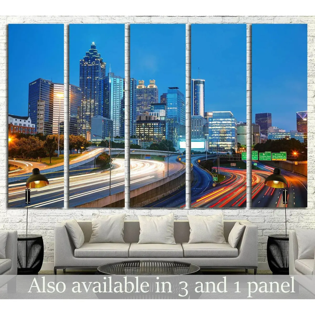 Atlanta Downtown Sunset Canvas Wall Art – Ready-to-Hang Print #1645
