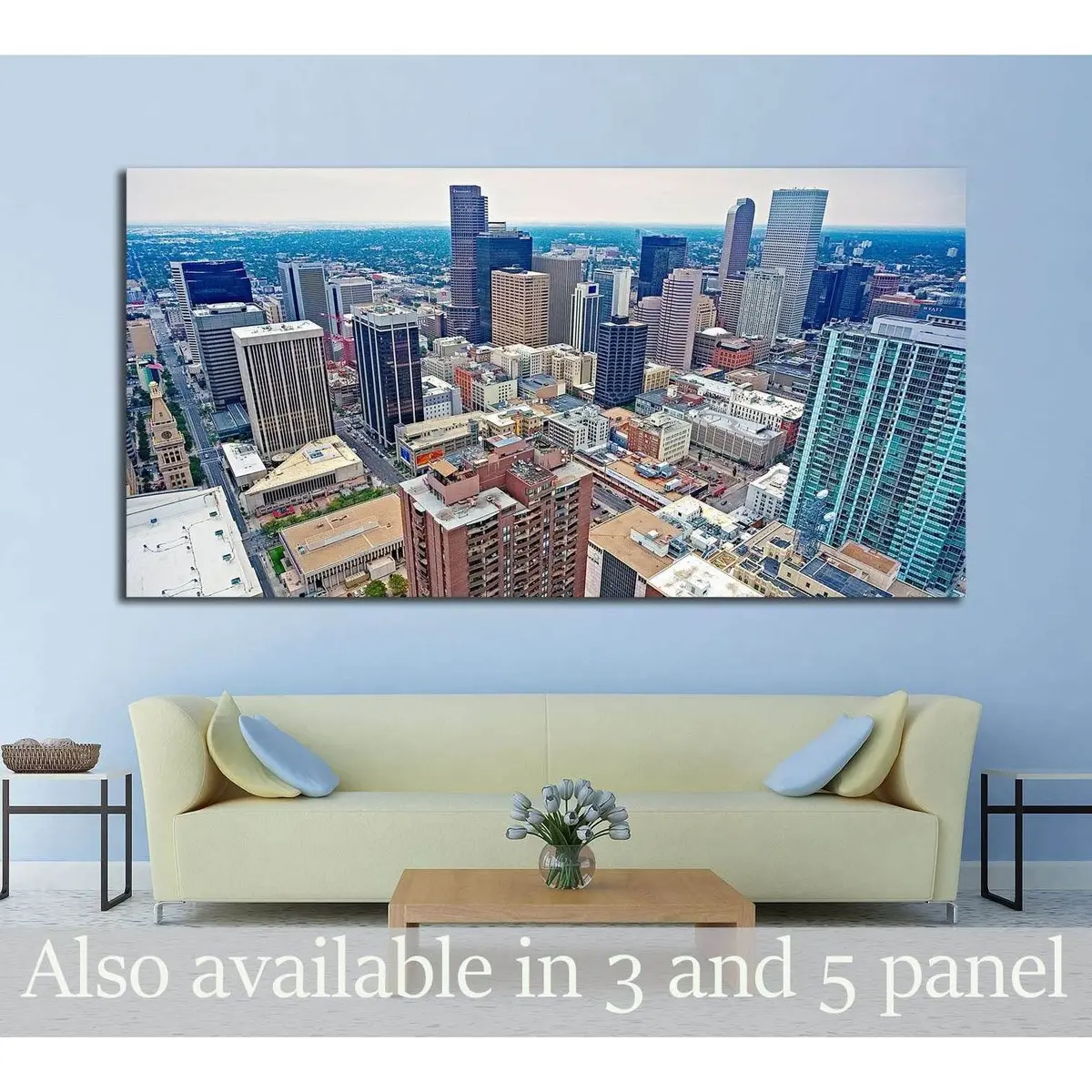Downtown Denver №1745 Ready To Hang Canvas Print 1