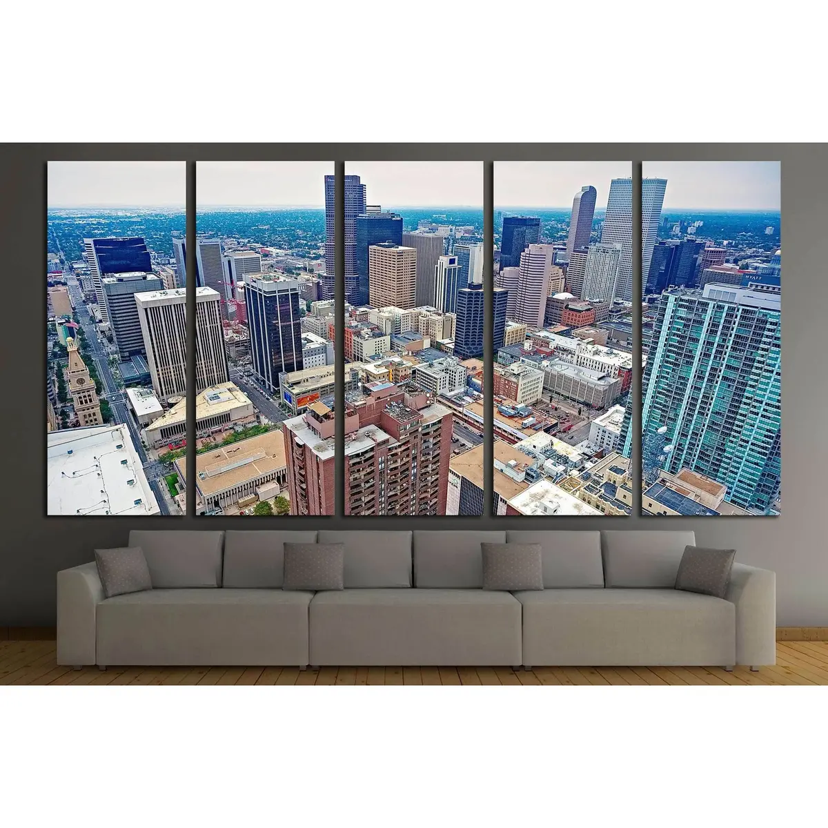 Downtown Denver #1745 Canvas Wall Art – Pre-Strung & Ready to Hang - Image 3