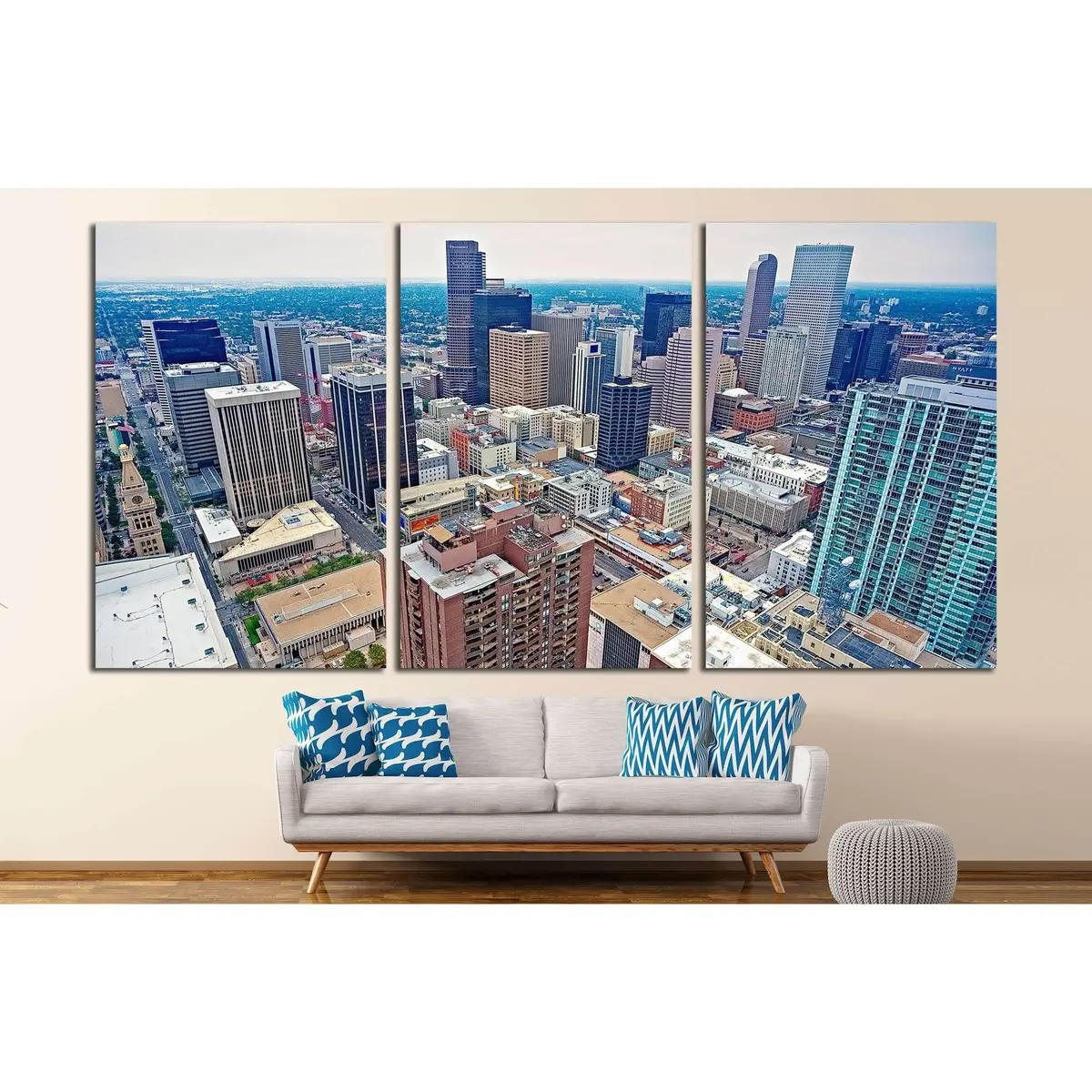 Downtown Denver №1745 Ready To Hang Canvas Print 5