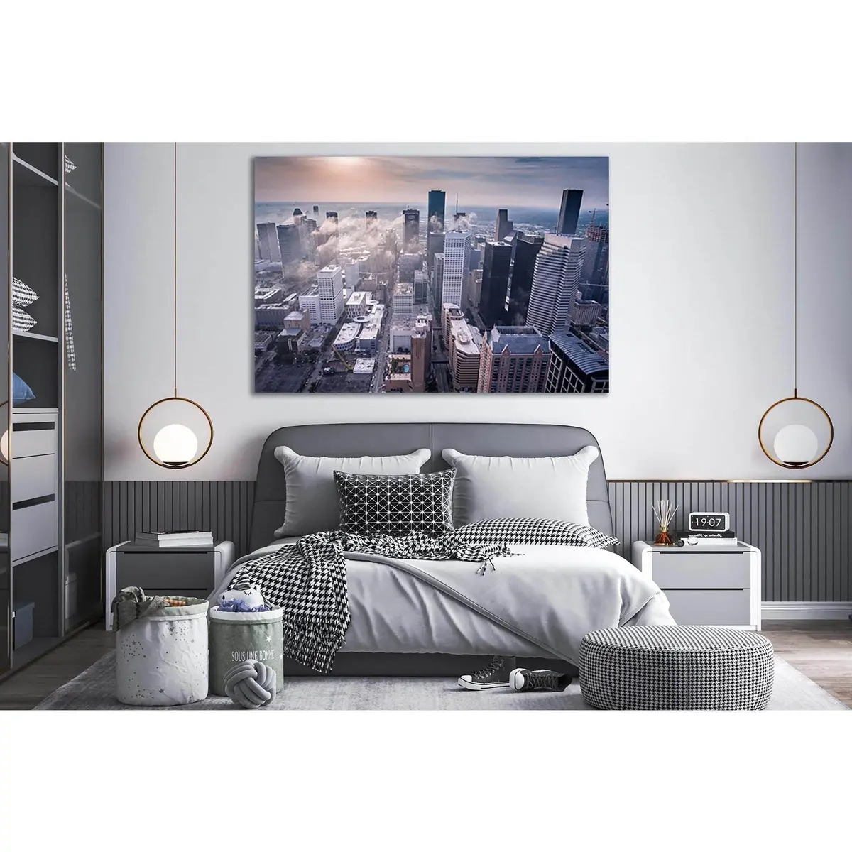 Downtown Houston Texas Skyline №Sl332 Ready To Hang Canvas Print 1