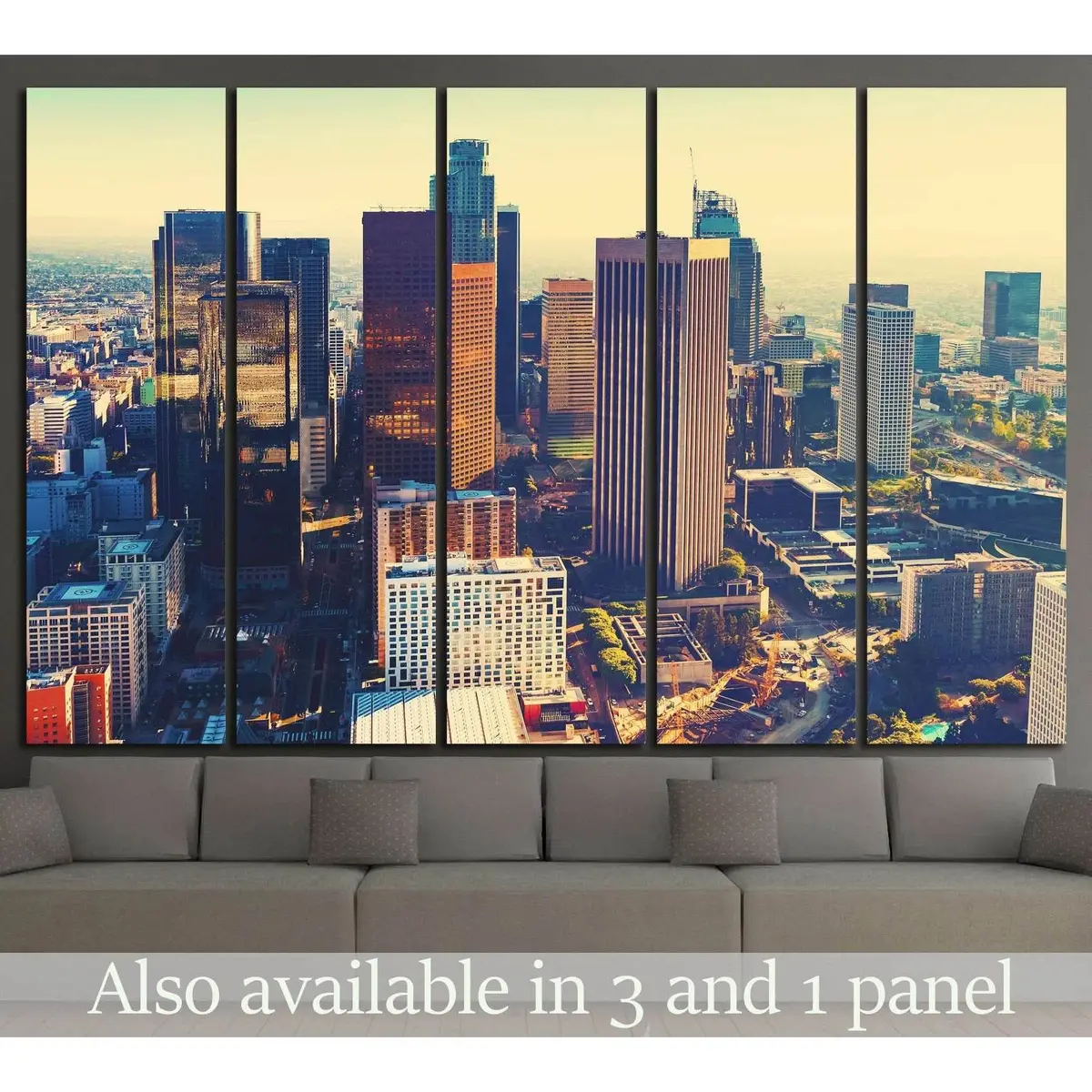 Downtown Los Angeles #1254 Premium Ready-to-Hang Canvas Wall Art