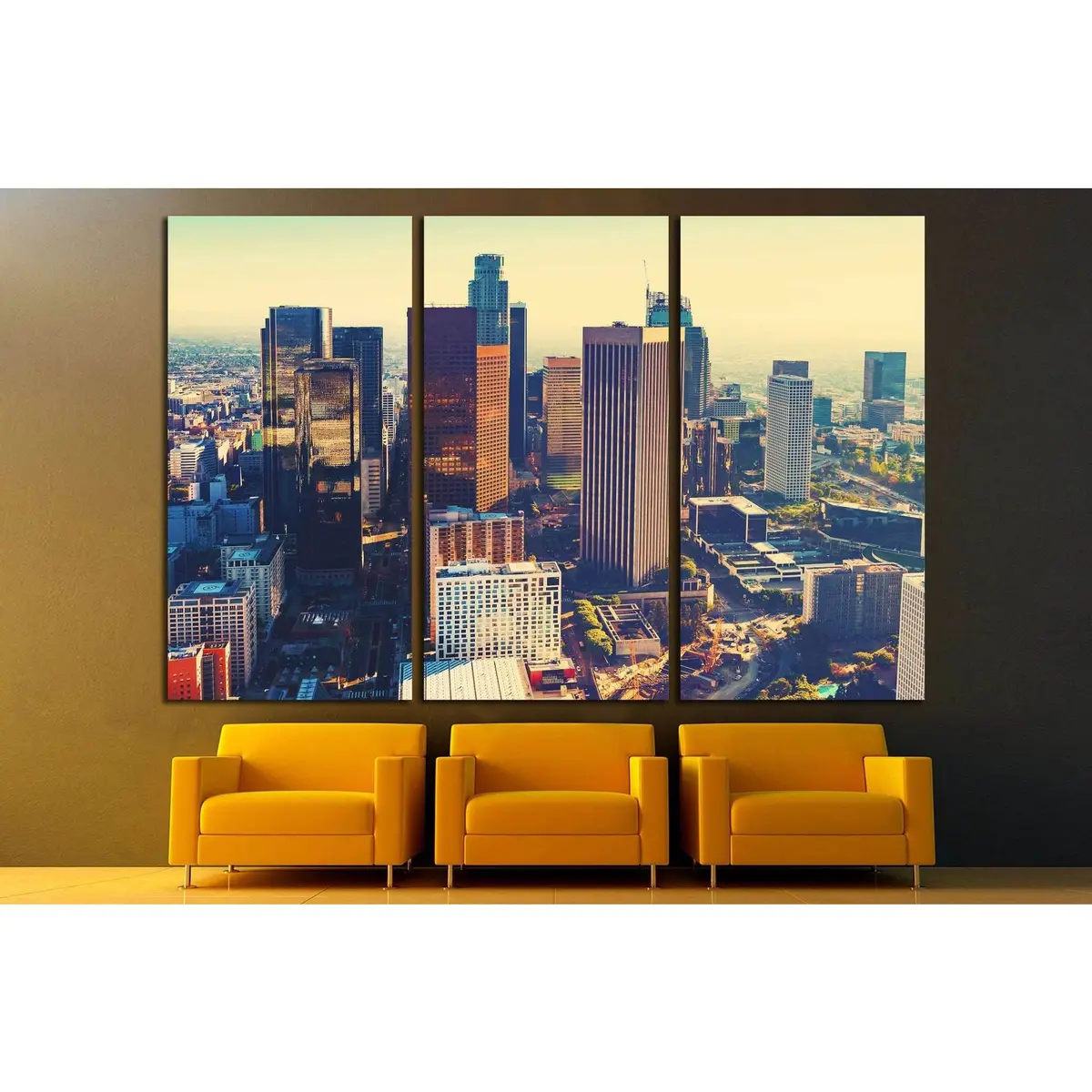 Downtown Los Angeles №1254 Ready To Hang Canvas Print 5