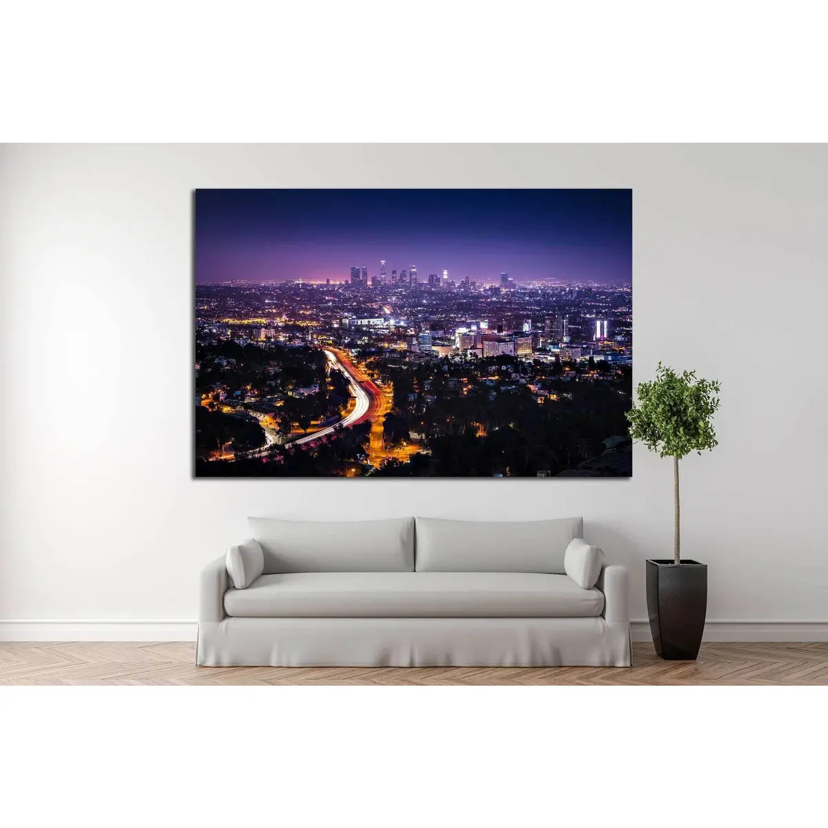 Downtown Los Angeles №884 Ready To Hang Canvas Print 2