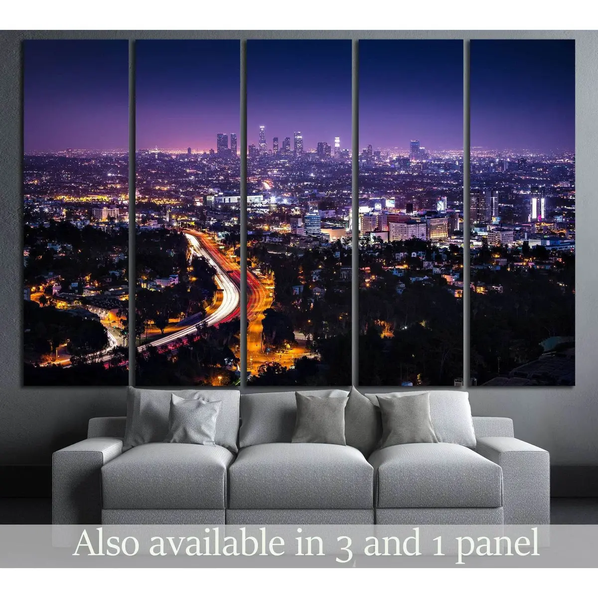 Downtown LA #884 Premium Ready-to-Hang Canvas Wall Art