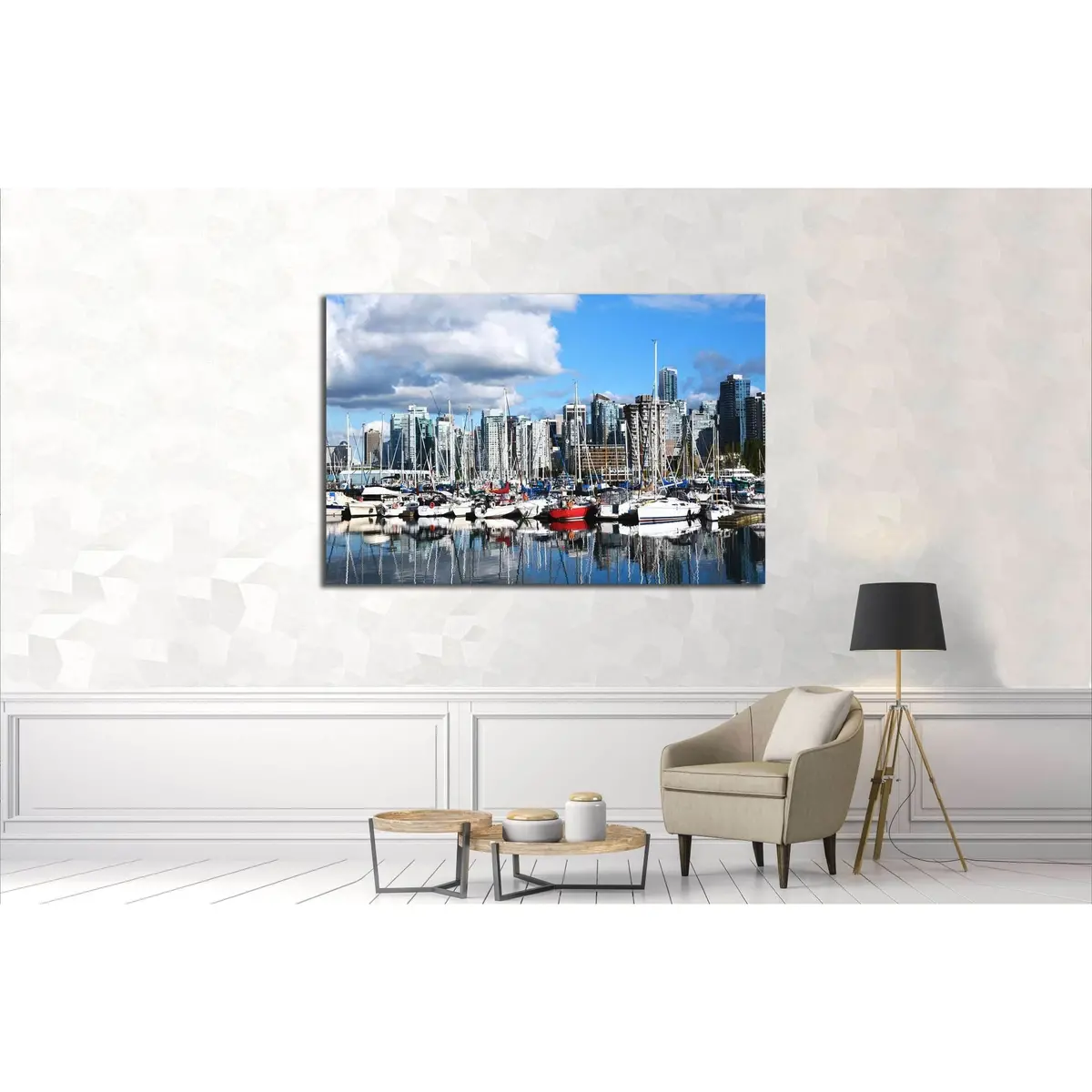 Downtown Of The Beautiful City №2712 Ready To Hang Canvas Print 3