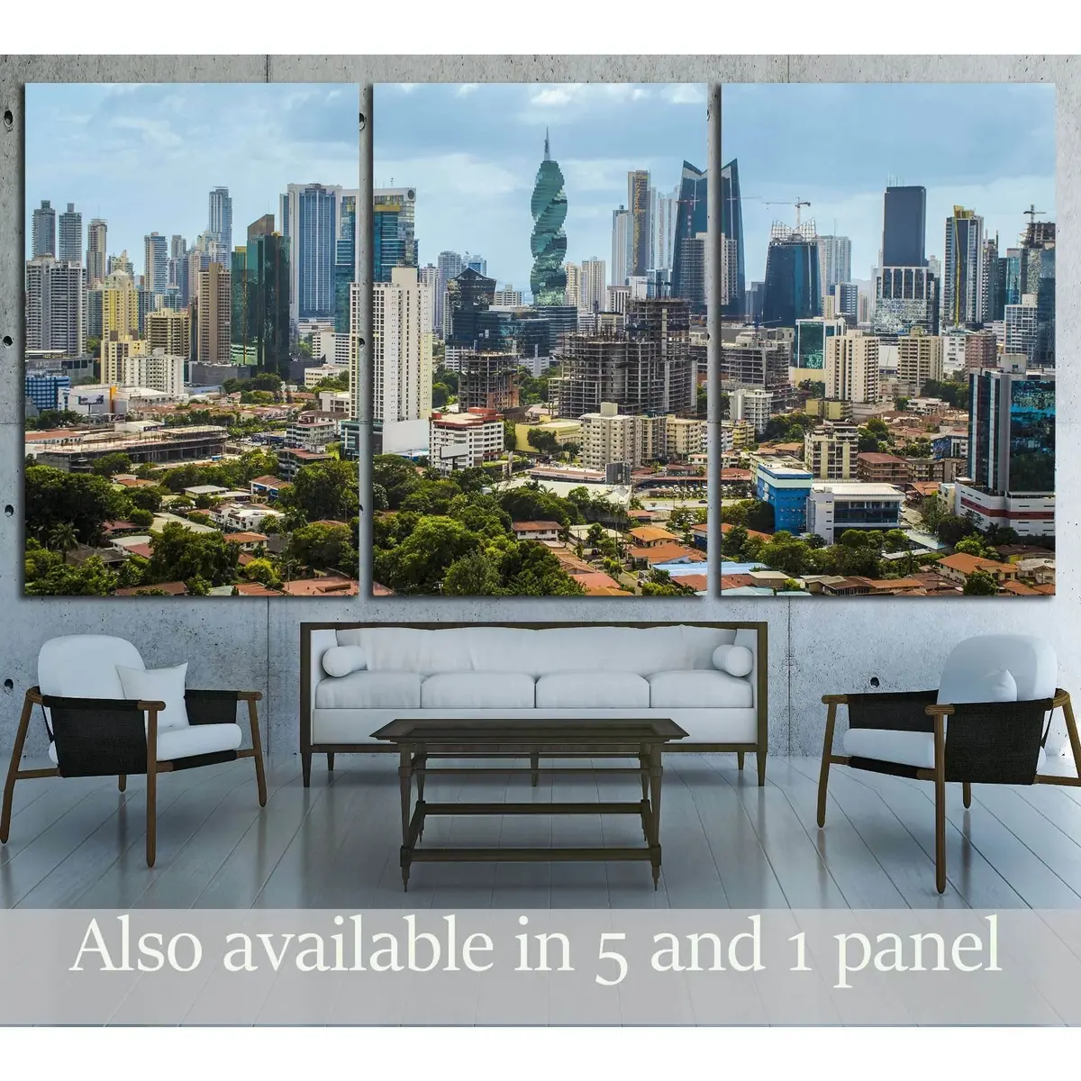 Downtown Panama City Skyscrapers №1546 Ready To Hang Canvas Print 5