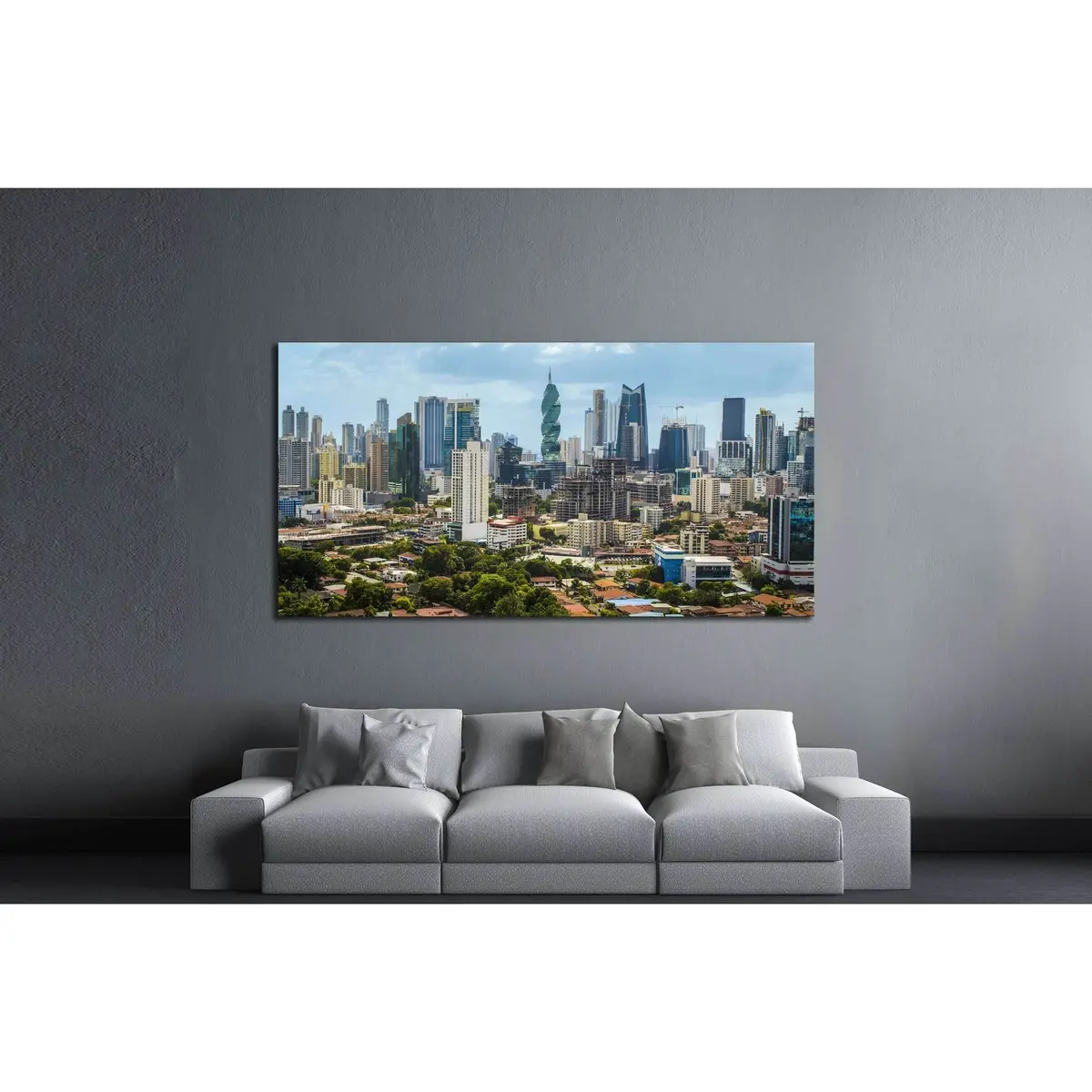 Downtown Panama City Skyscrapers №1546 Ready To Hang Canvas Print 3