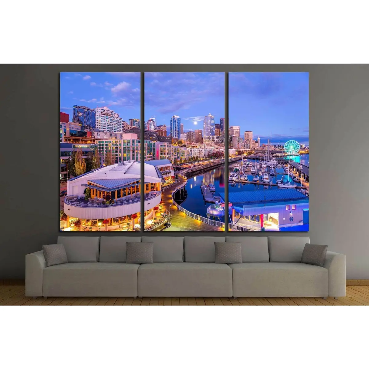 Downtown Seattle №1365 Ready To Hang Canvas Print 5