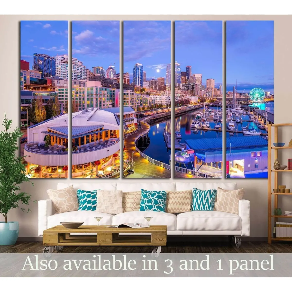 Downtown Seattle #1365 Premium Ready-to-Hang Canvas Art