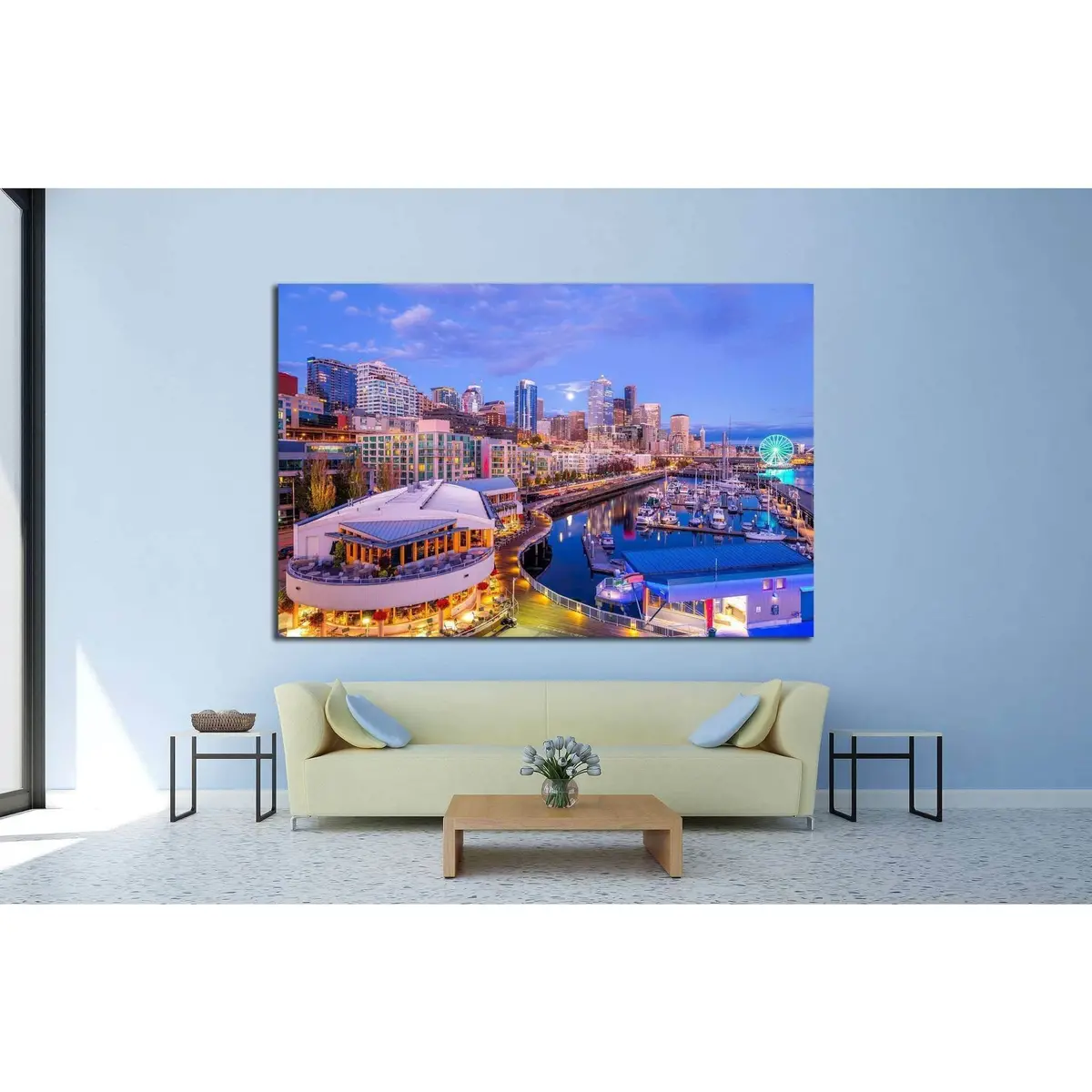 Downtown Seattle №1365 Ready To Hang Canvas Print 3