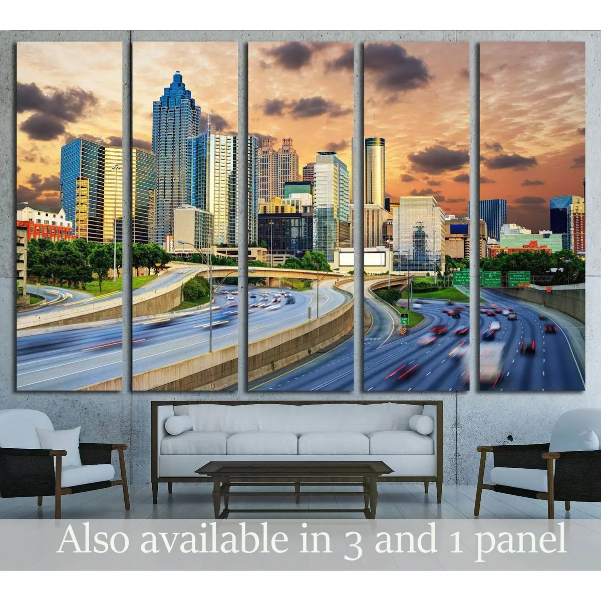 Downtowntown Atlanta, Georgia Skyline №1624 Ready To Hang Canvas Print 5