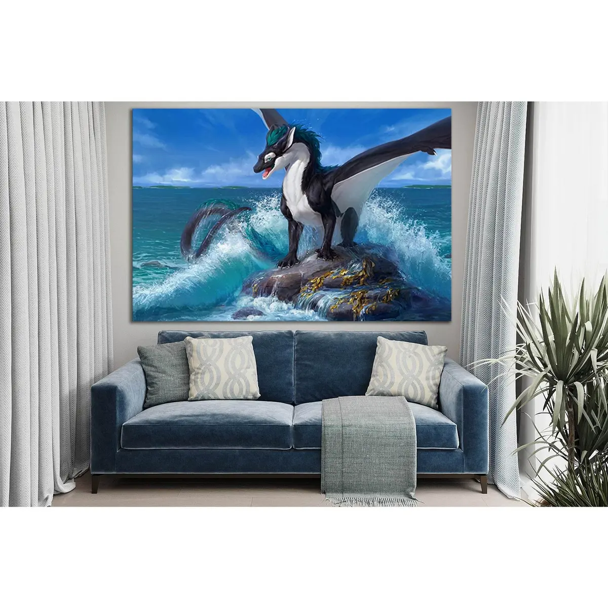 Dragon Sea Rock №Sl1264 Ready To Hang Canvas Print 1