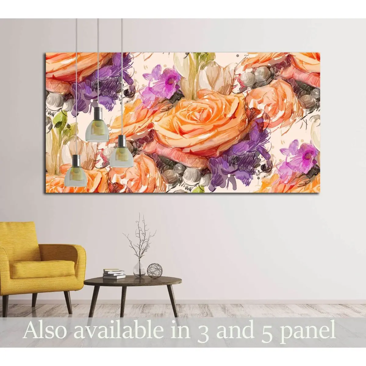 Drawing With Colored Pencils And Watercolor №2571 Ready To Hang Canvas Print 1