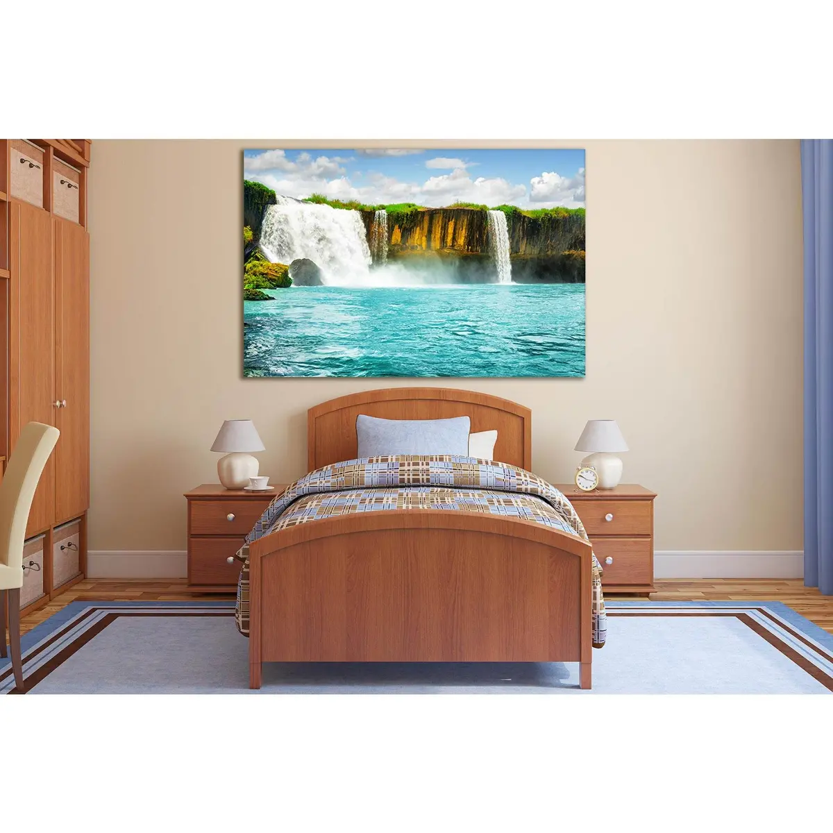 Dray Nur Waterfall №Sl452 Ready To Hang Canvas Print 1