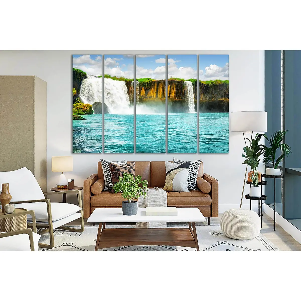 Dray Nur Waterfall SL452 Premium Ready-to-Hang Canvas Art Print - Image 3