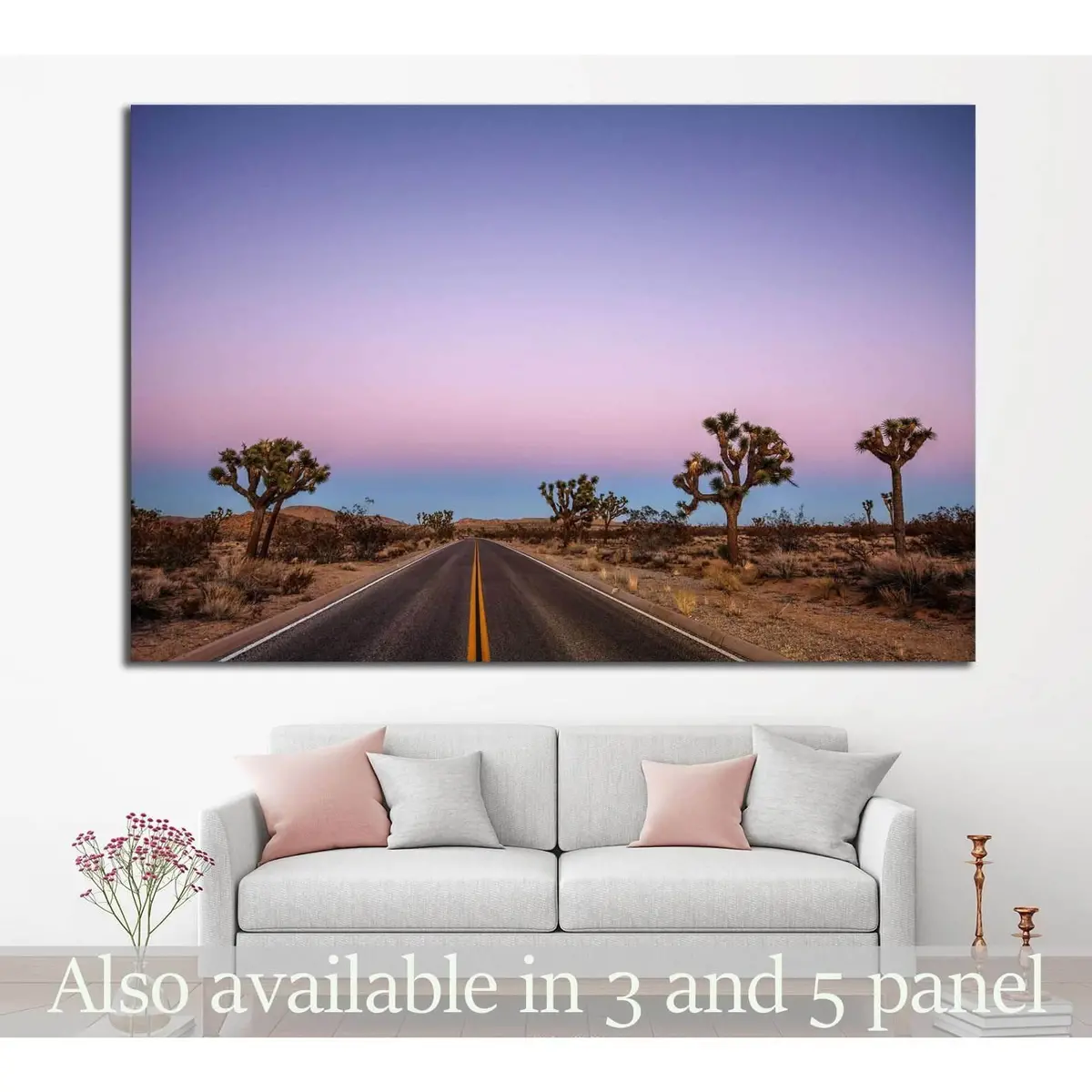 Driving Through The Desert №846 Ready To Hang Canvas Print 1