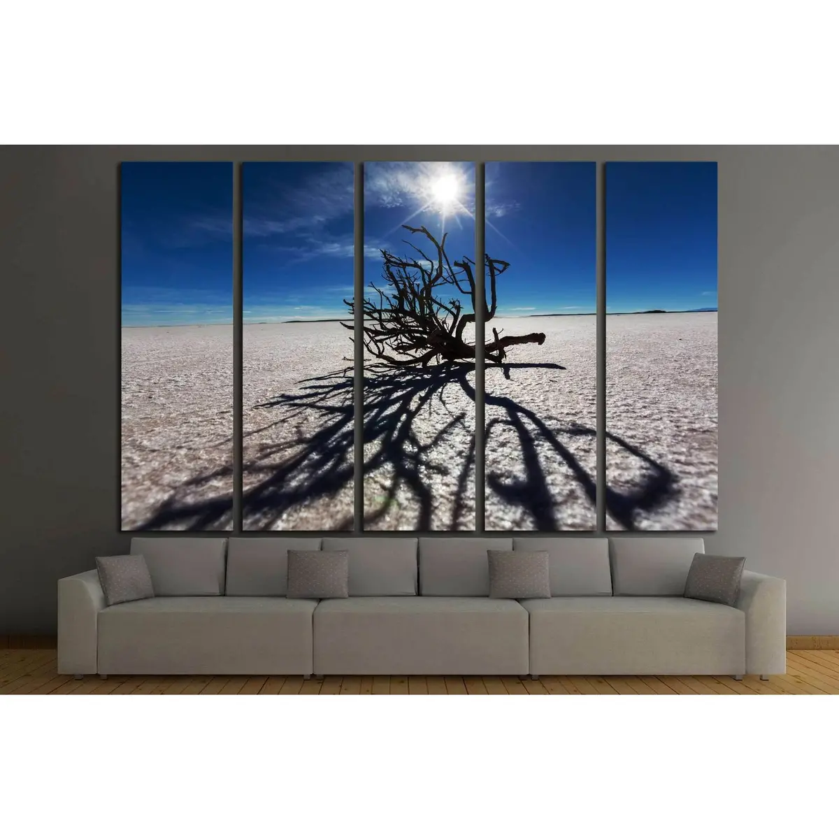 Bolivian Salt Flat Dry Tree Canvas Art Print – Ready-to-Hang Wall Decor from Salar de Uyuni - Image 3