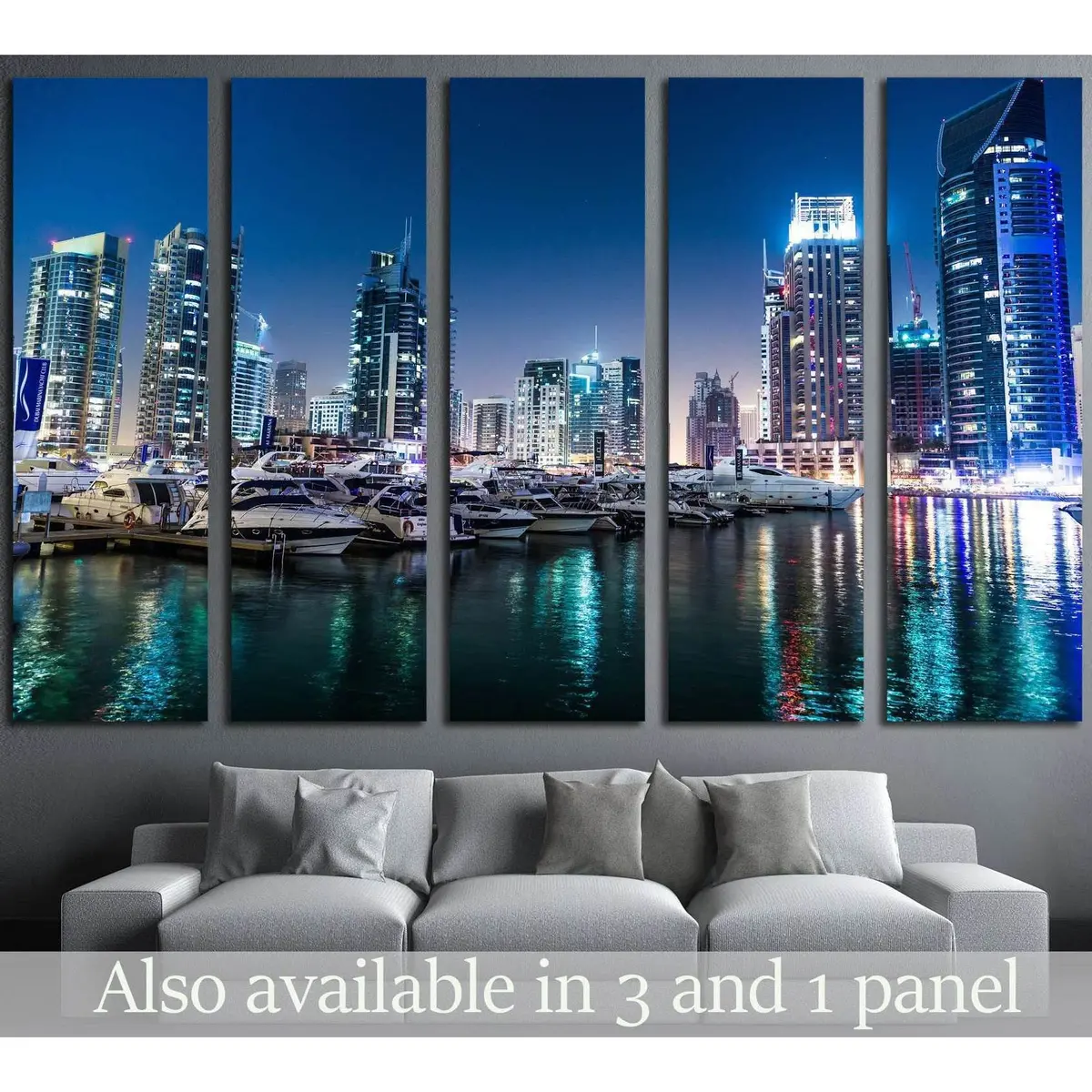 Dubai Skyline Canvas Art Print #524 – Premium Ready-to-Hang Wall Decor