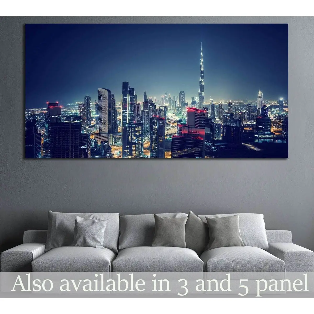 Dubai Cityscape №558 Ready To Hang Canvas Print 1