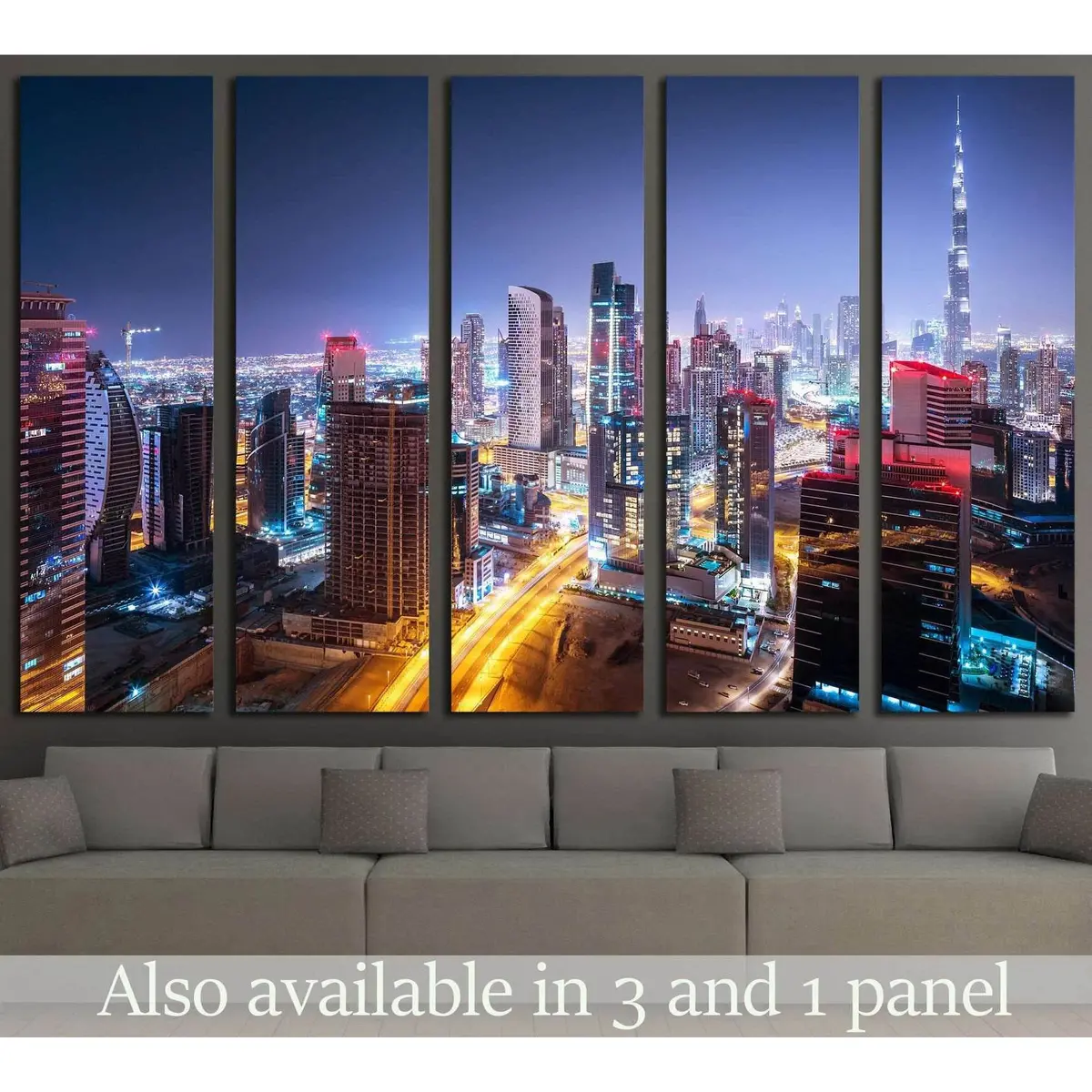 Dubai Cityscape №559 Ready To Hang Canvas Print 1