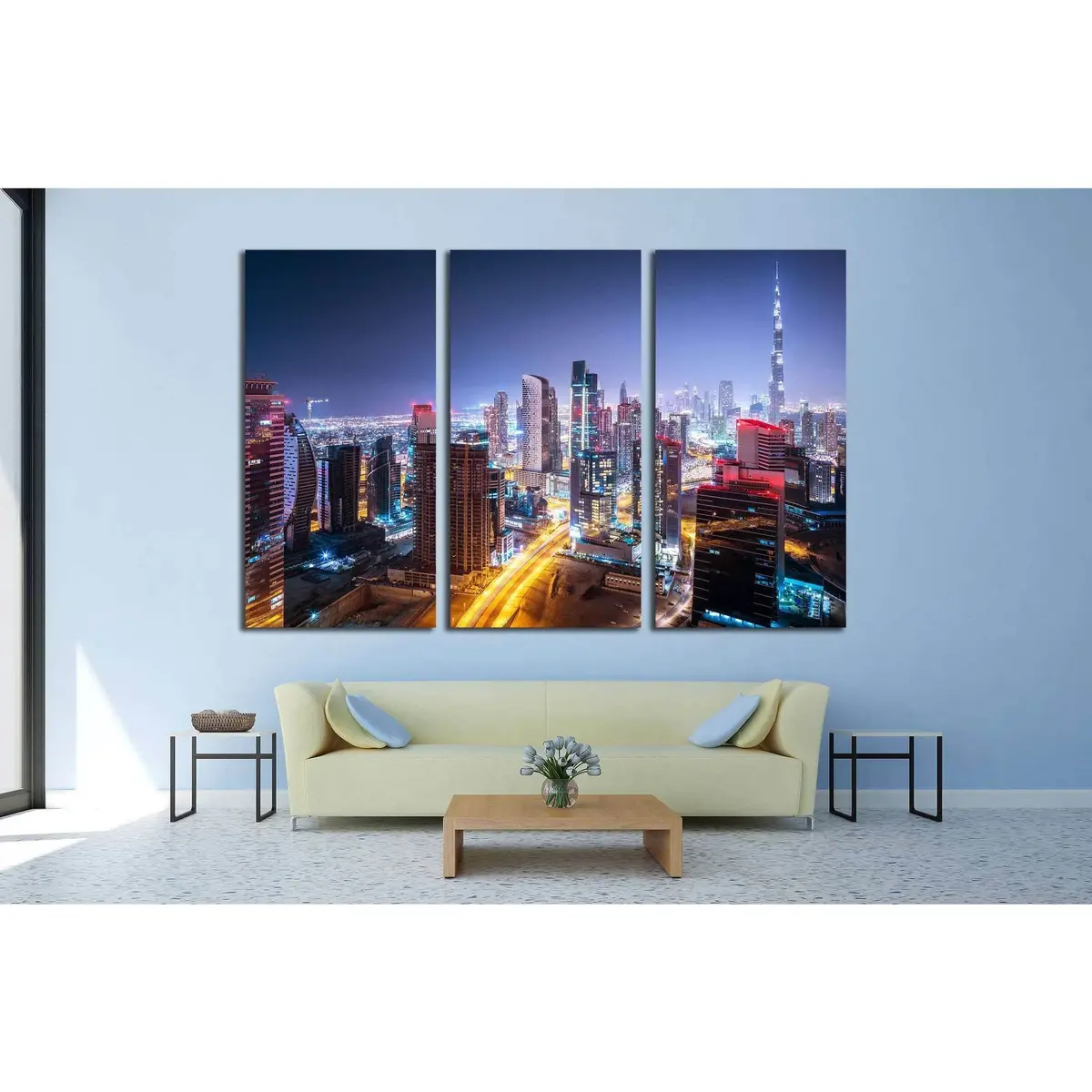 Premium Dubai Skyline Canvas Art Print #559 – Ready-to-Hang Wall Decor - Image 2