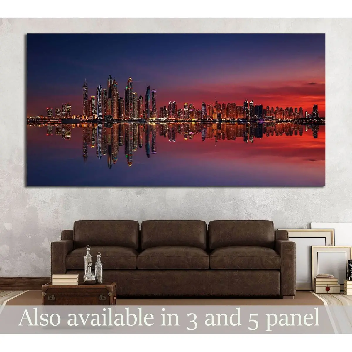 Dubai Marina At Sunset №2717 Ready To Hang Canvas Print 1