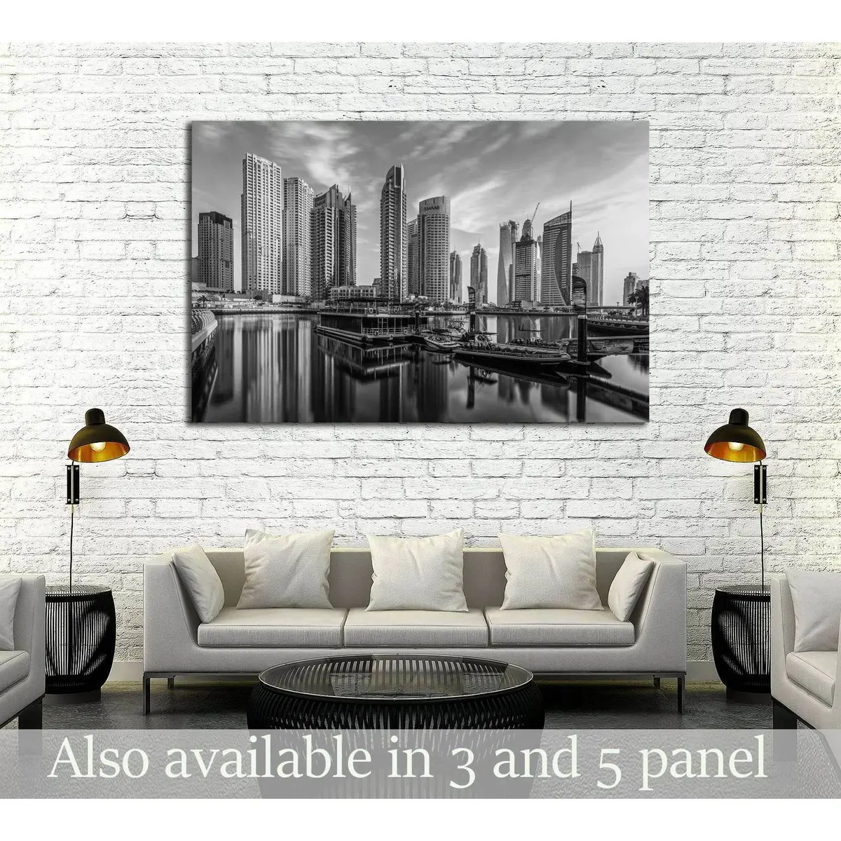 Dubai Marina Skyline. Dubai - United Arab Emirates. №2714 Ready To Hang Canvas Print 1