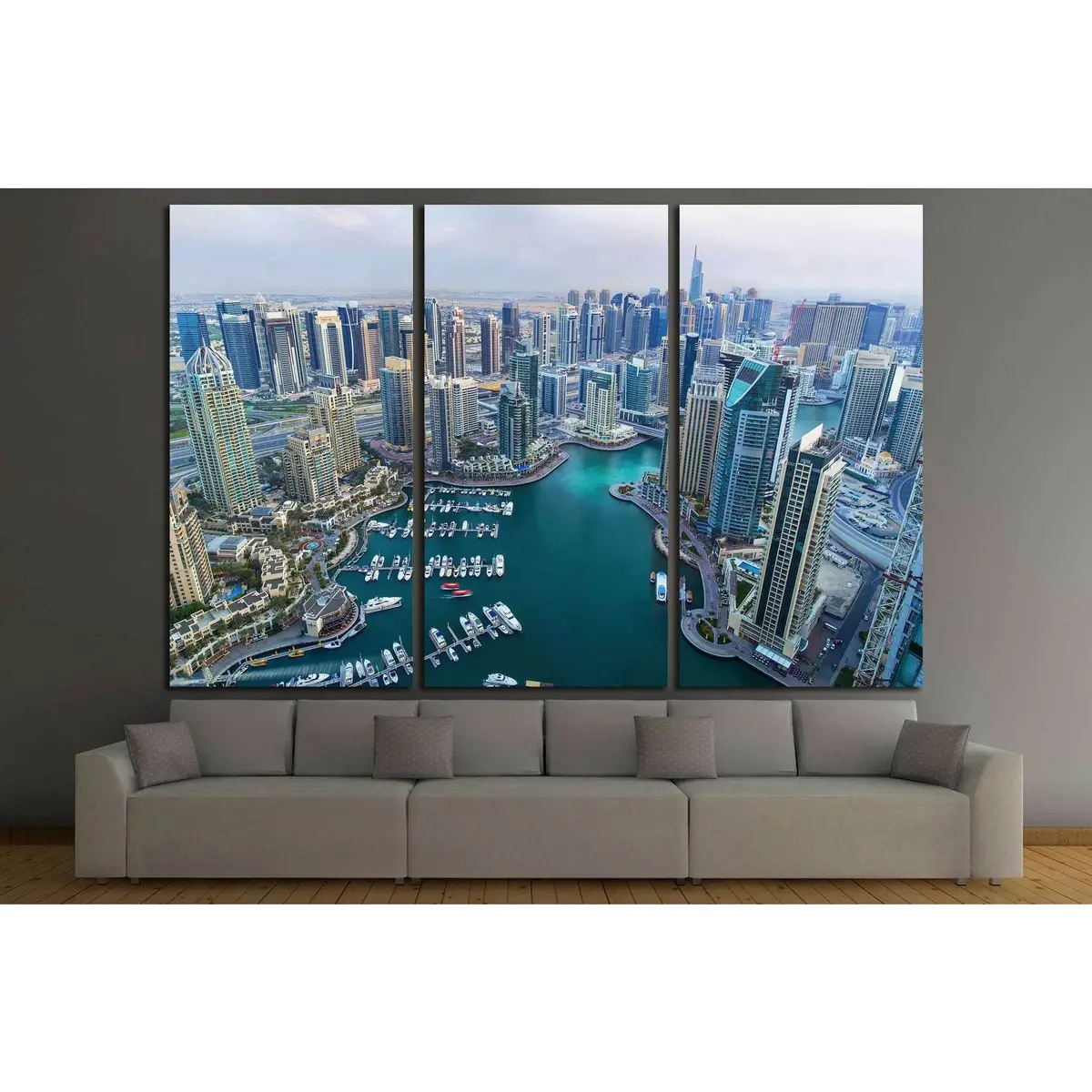 Dubai Marina Skyscrapers, Dubai, United Arab Emirates №1192 Ready To Hang Canvas Print 5