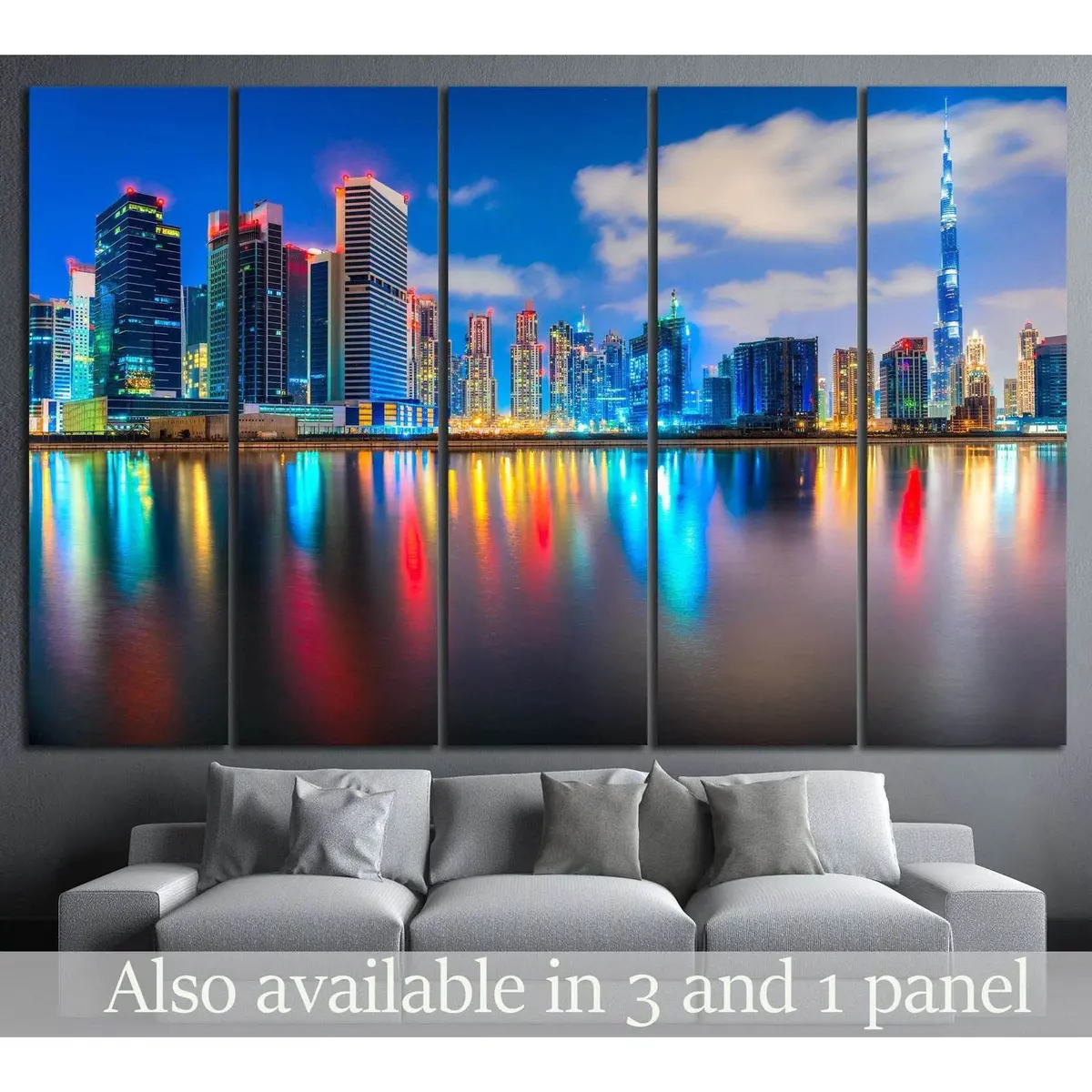 Dubai Skyline №567 Ready To Hang Canvas Print 1