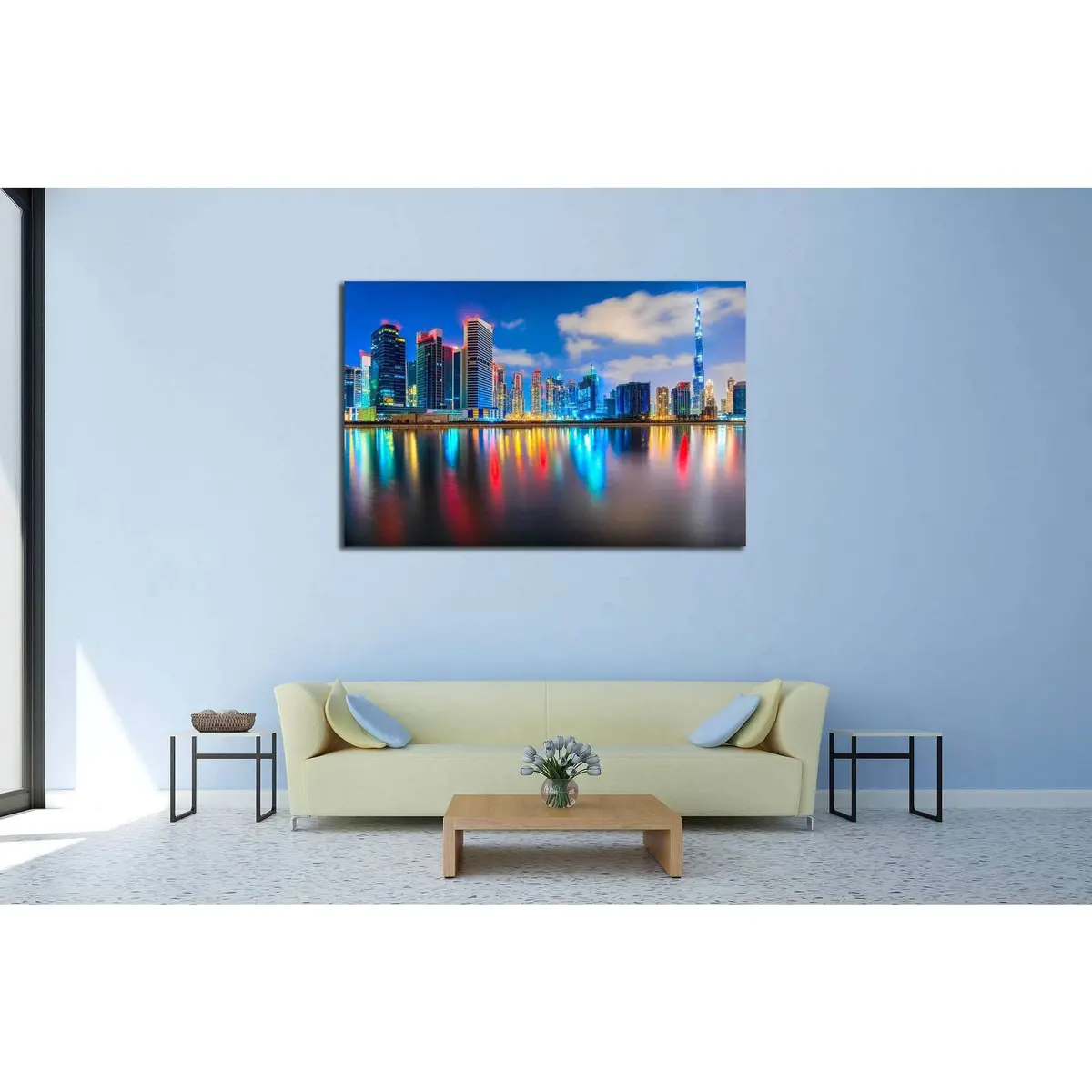 Dubai Cityscape #567 – Premium Ready-to-Hang Canvas Art - Image 2