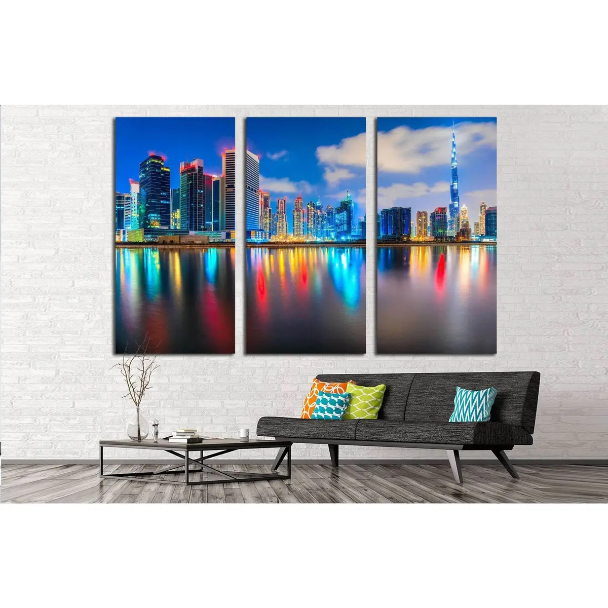 Dubai Cityscape #567 – Premium Ready-to-Hang Canvas Art - Image 3