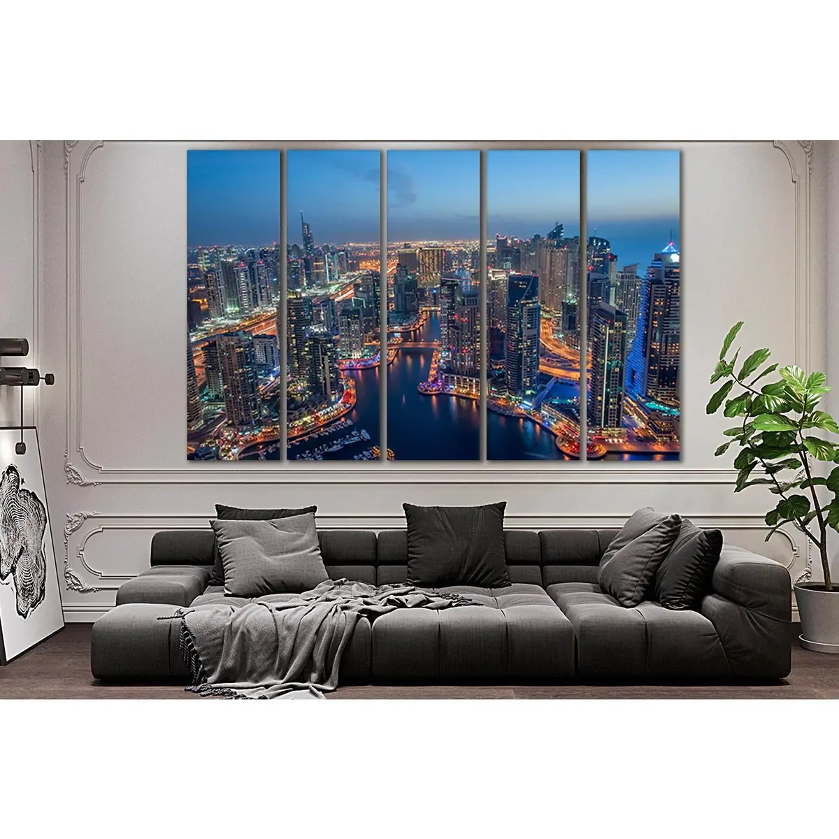 Dubai Cityscape Canvas Art №SL359 – Premium Ready-to-Hang Wall Decor
