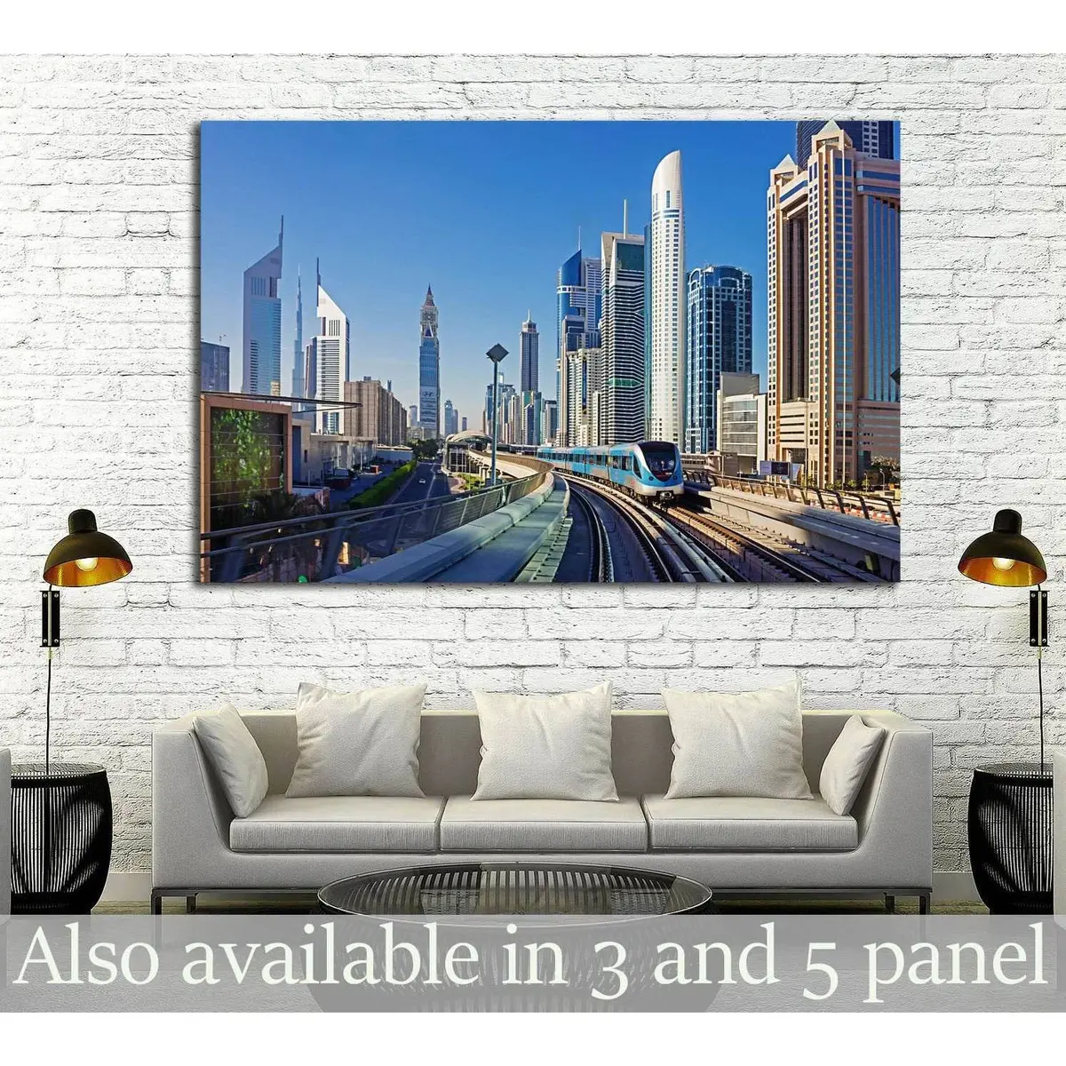Dubai, Uae, Dubai Metro As World's Longest Fully Automated Metro Network №2262 Ready To Hang Canvas Print 1