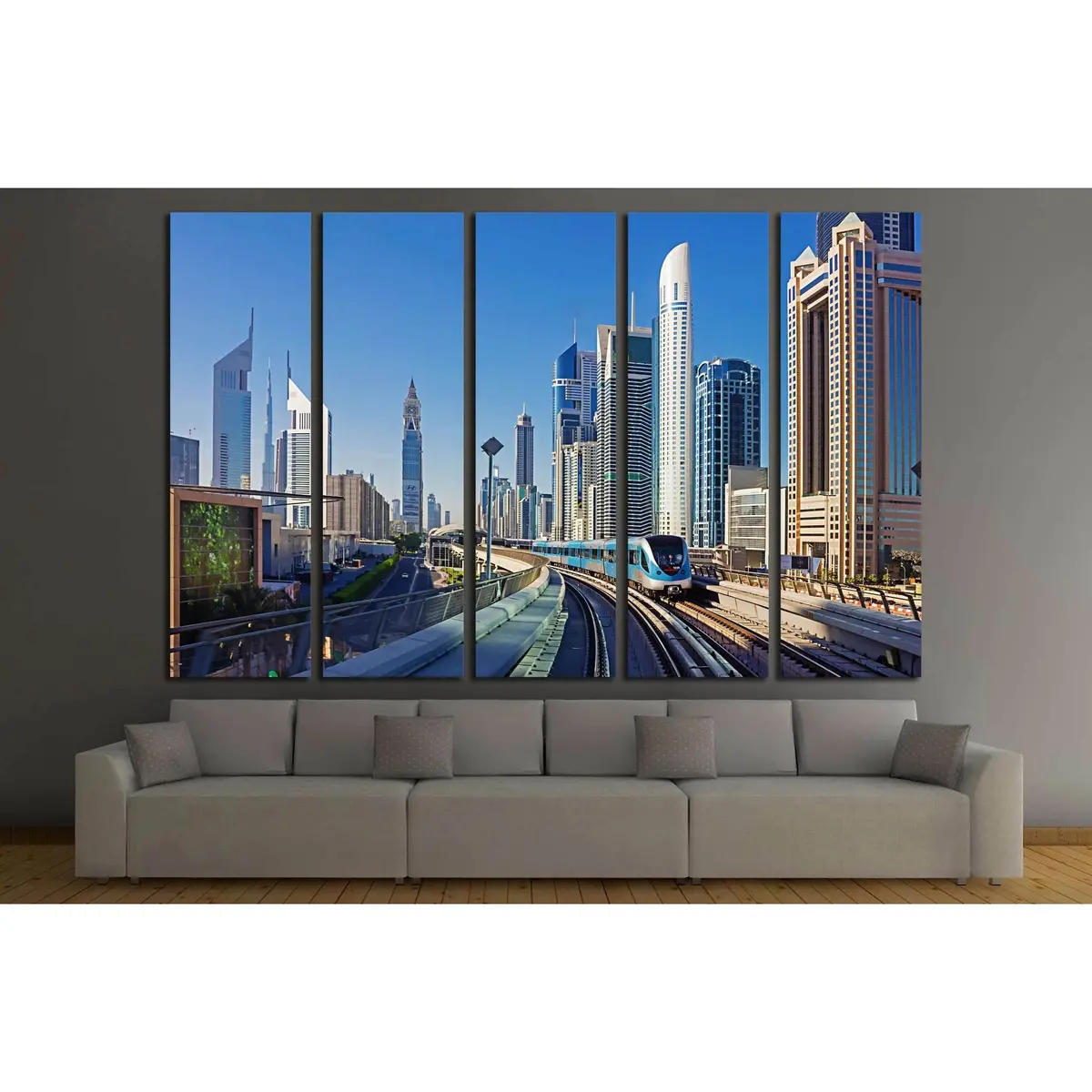 Dubai Metro: World’s Longest Fully Automated Transit Network – Ready-to-Hang Canvas Wall Art #2262 - Image 3