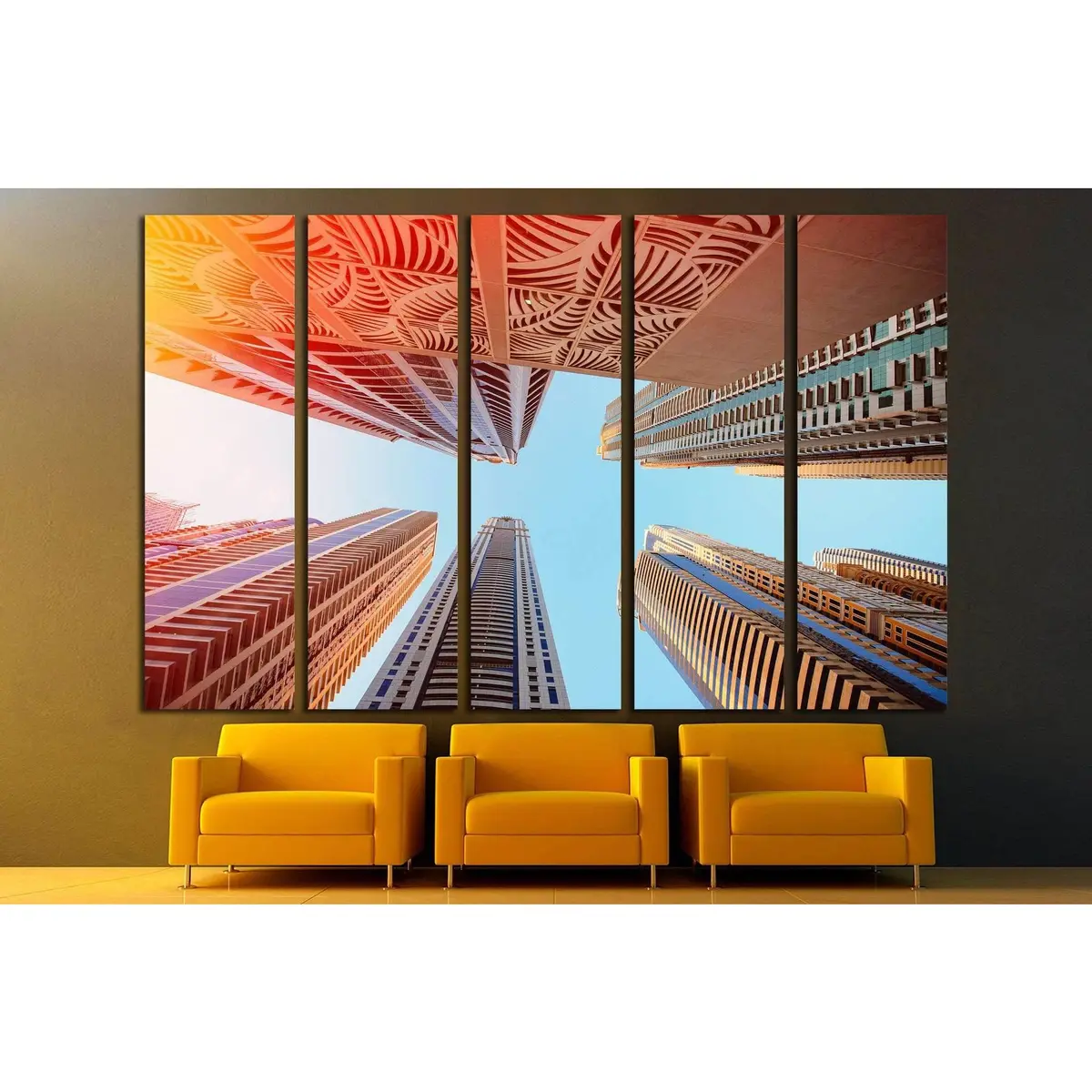 Dubai Marina Skyline Canvas Art Print #1656 – Premium Ready-to-Hang Wall Decor - Image 2