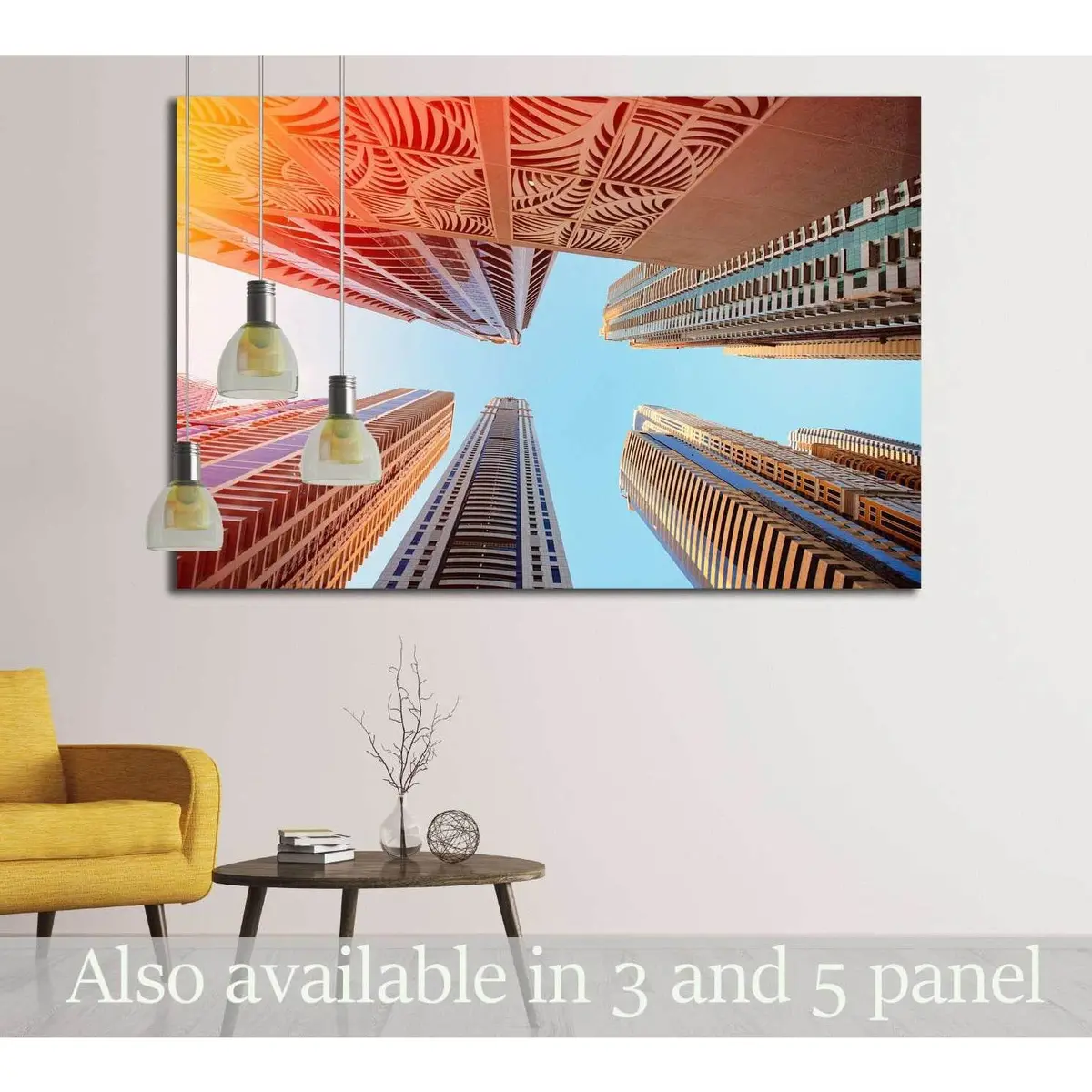 Dubai, Uae, Skyscrapers On A Background Of The Sky In Dubai Marina №1656 Ready To Hang Canvas Print 1