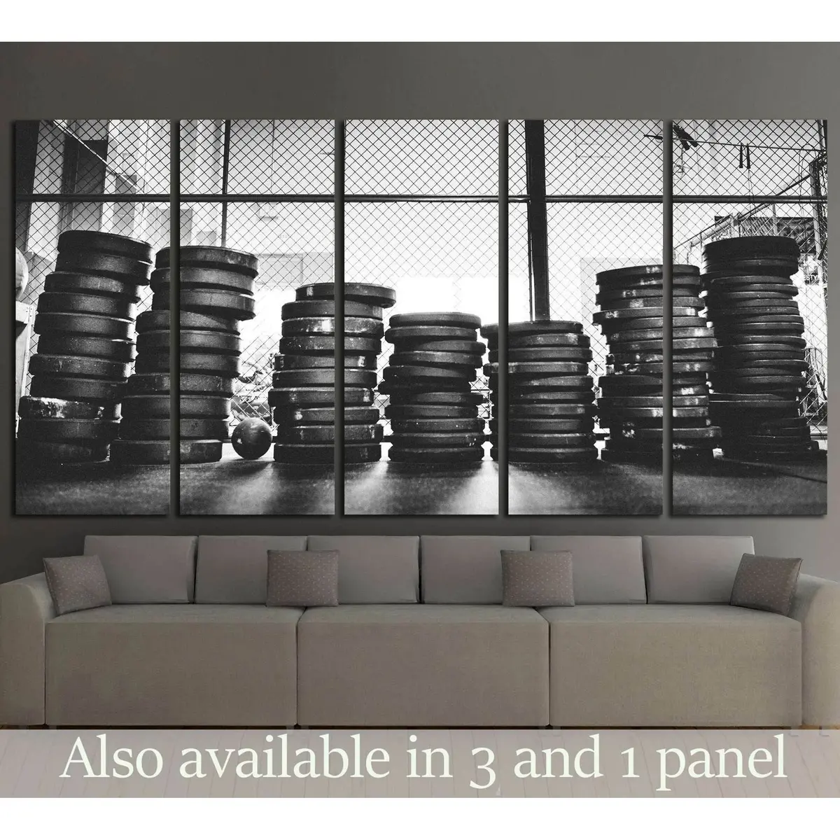 Dumbbell Fitness Wall Art – CrossFit & Weight Training Canvas Print