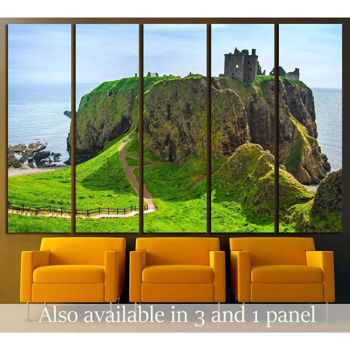 Dunnottar Castle Wall Art – Ready-to-Hang Canvas Print of Scotland’s Historic Coastal Fortress
