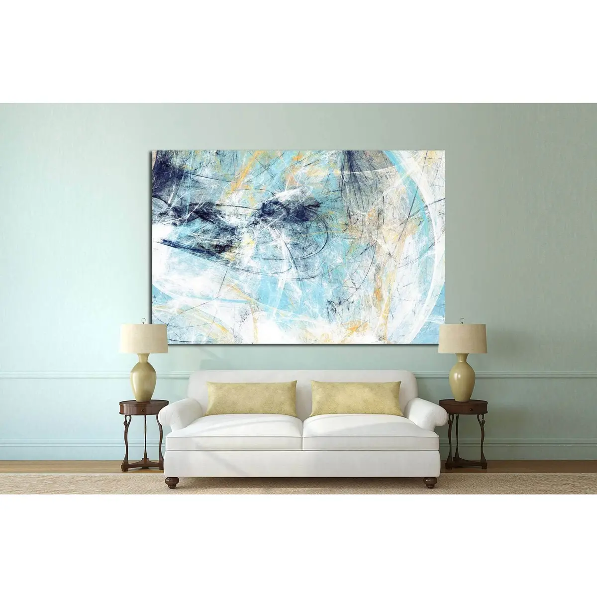 Dynamic Painting Texture №1050 Ready To Hang Canvas Print 2