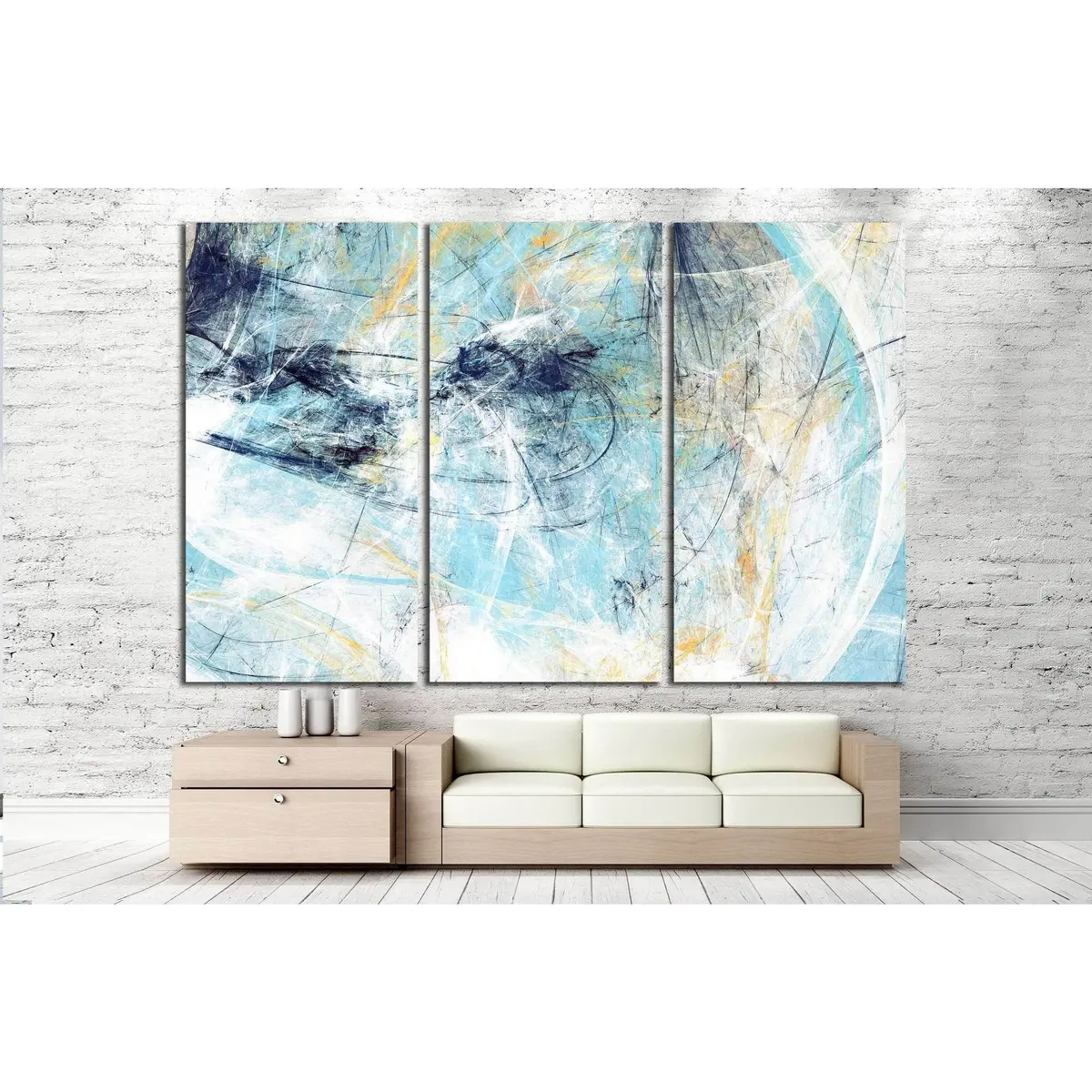 Dynamic Painting Texture №1050 Ready To Hang Canvas Print 5