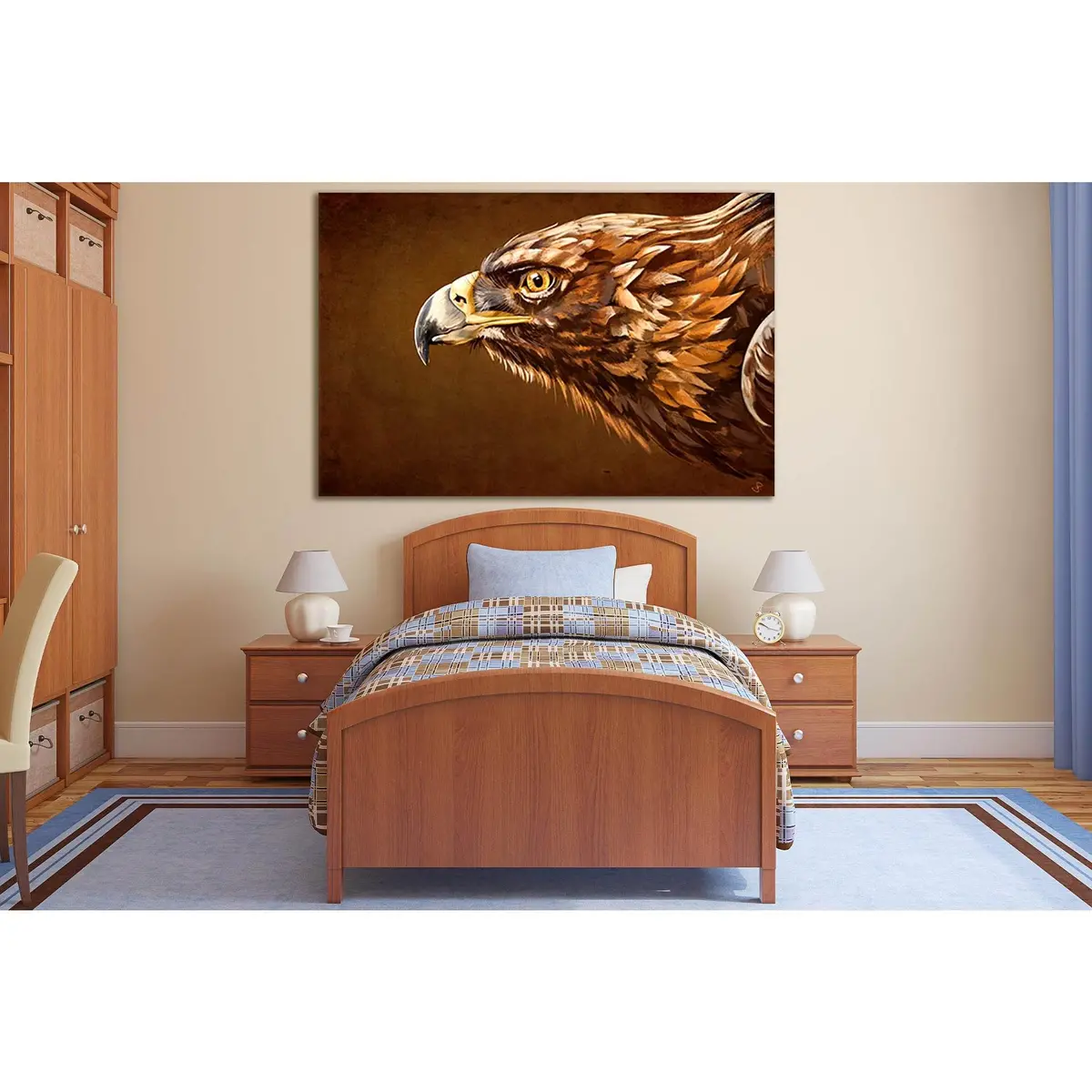 Eagle Head Painting №Sl1051 Ready To Hang Canvas Print 1