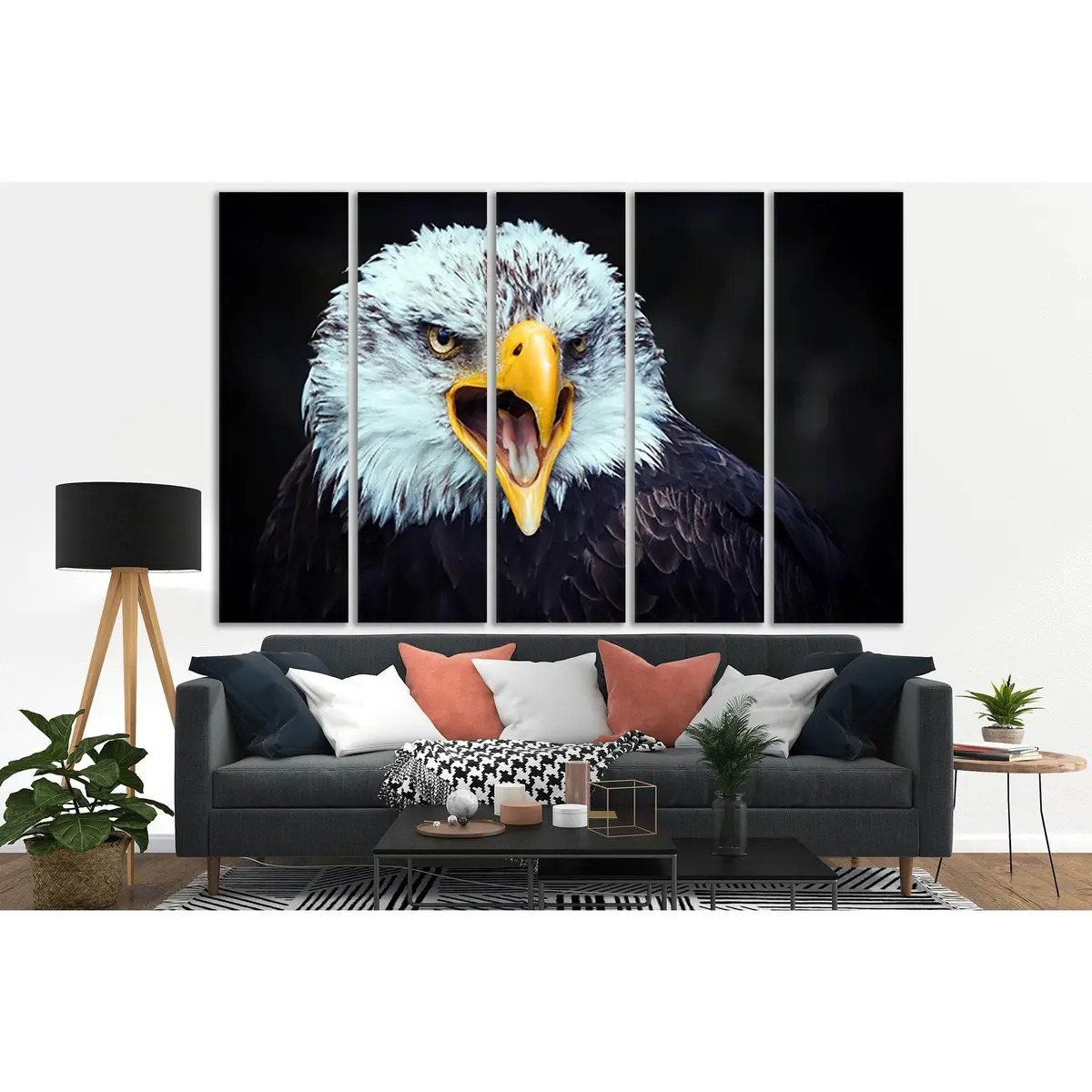Majestic Eagle Close-Up Portrait №SL1024 – Premium Ready-to-Hang Canvas Wall Art