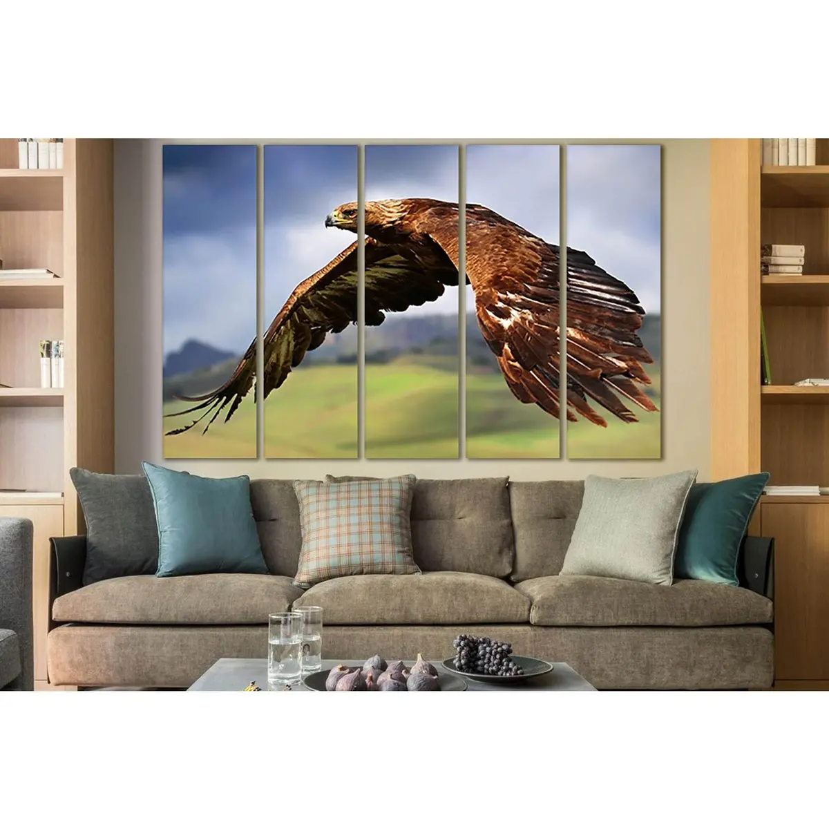 Majestic Eagle in Flight Canvas Wall Art – Ready-to-Hang, SL1033 - Image 3